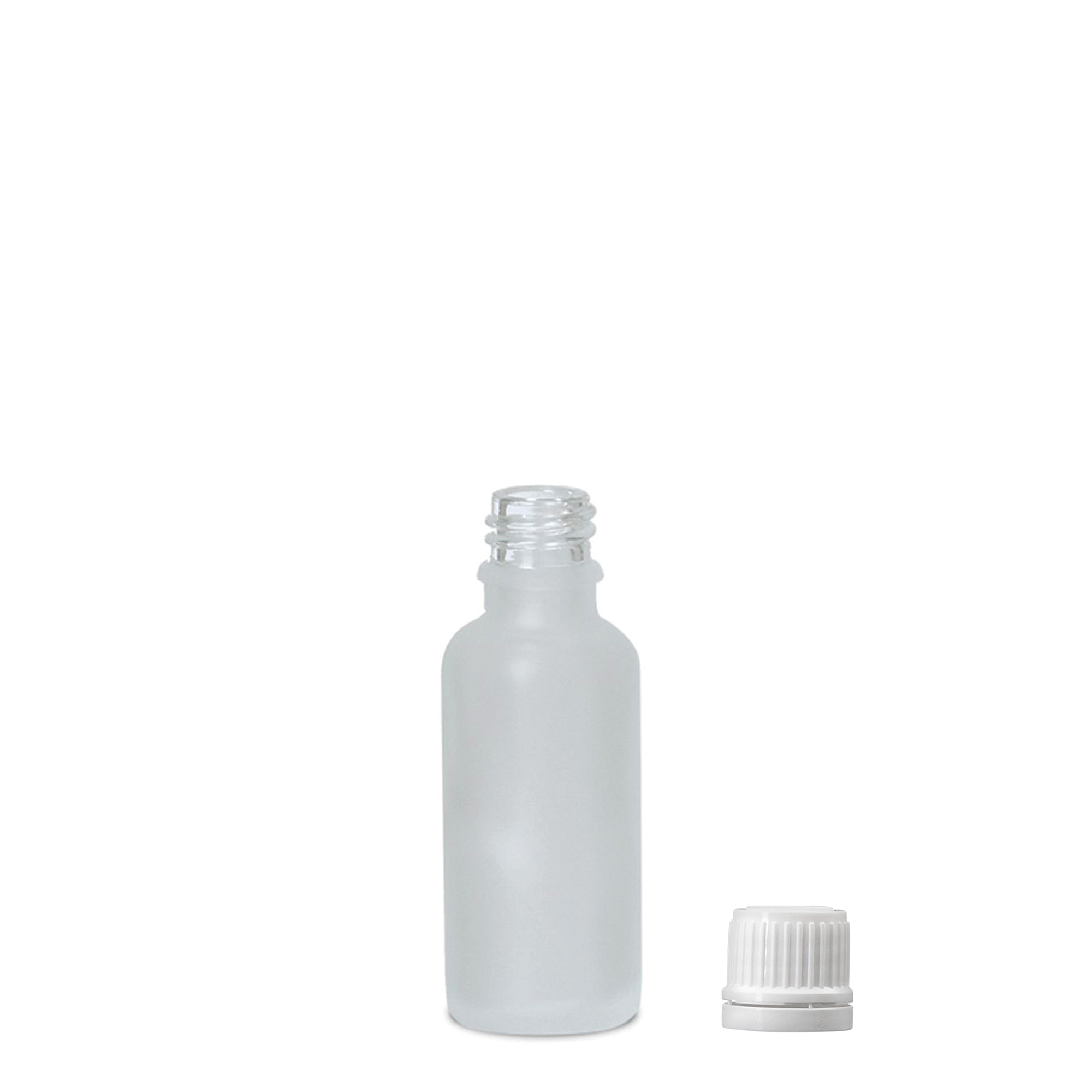 30 ml medicine bottle, glass, frosted, neck: DIN 18