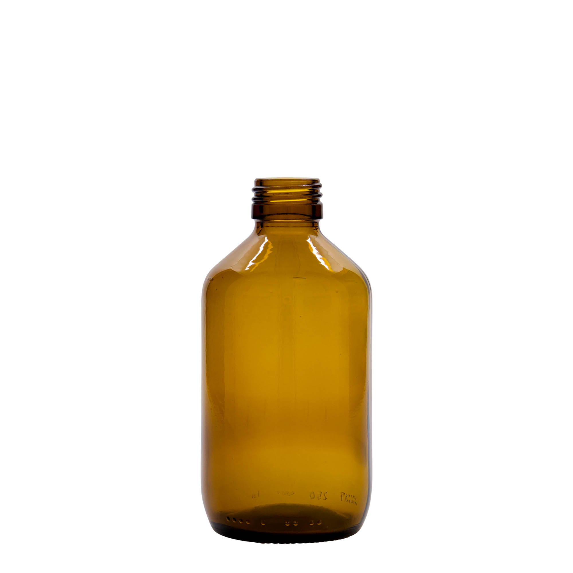 250 ml medicine bottle, brown, glass, opening: PP 28