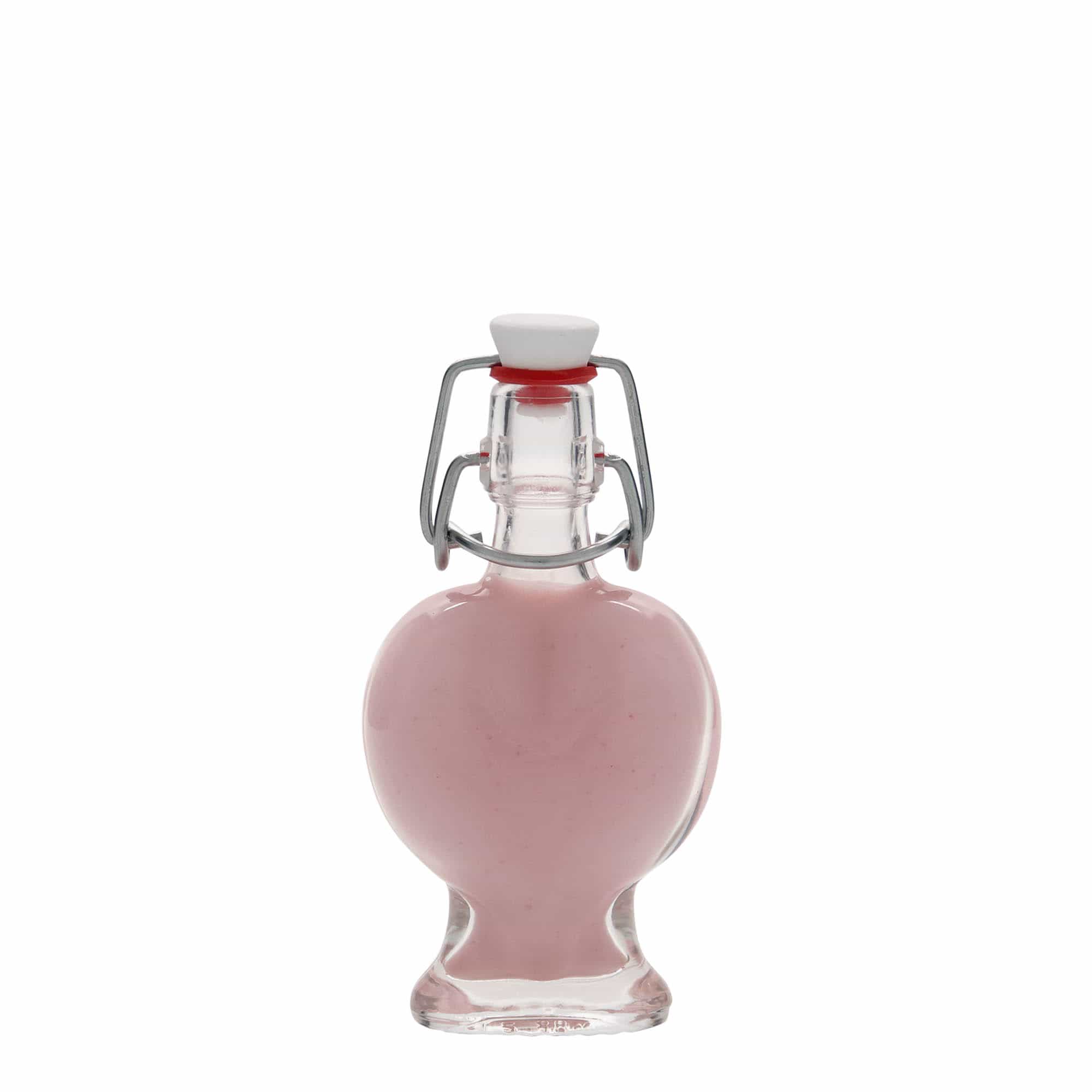40 ml glass bottle ‘Heart’, opening: swing top closure