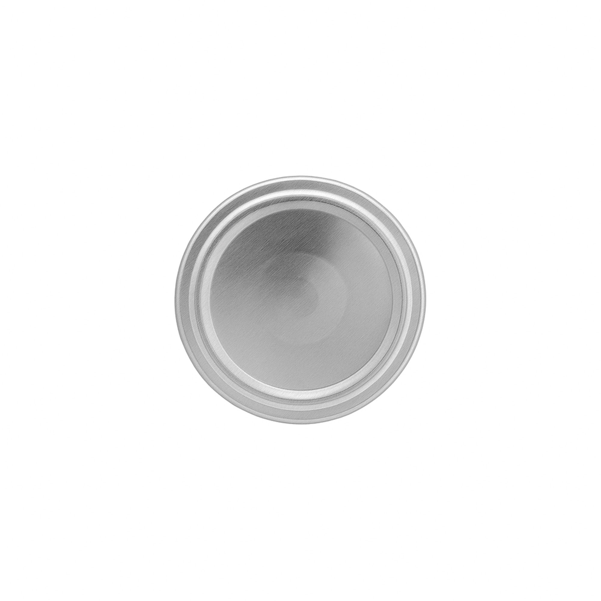 Twist off lid, tinplate, silver, for opening: TO 63