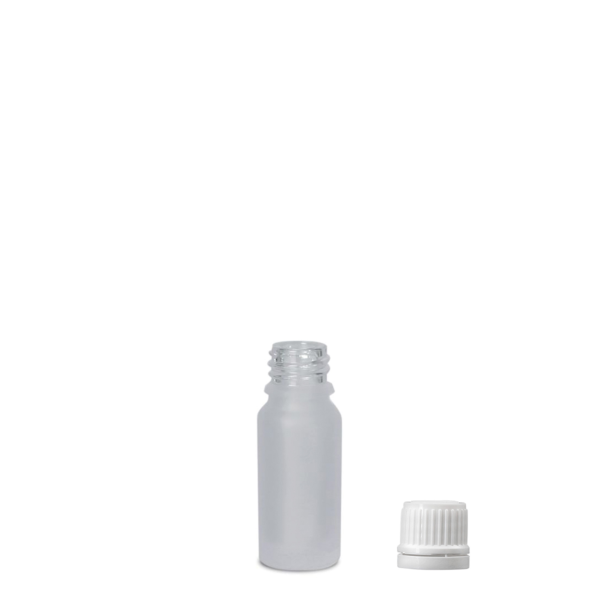 10 ml medicine bottle, glass, frosted, neck: DIN 18