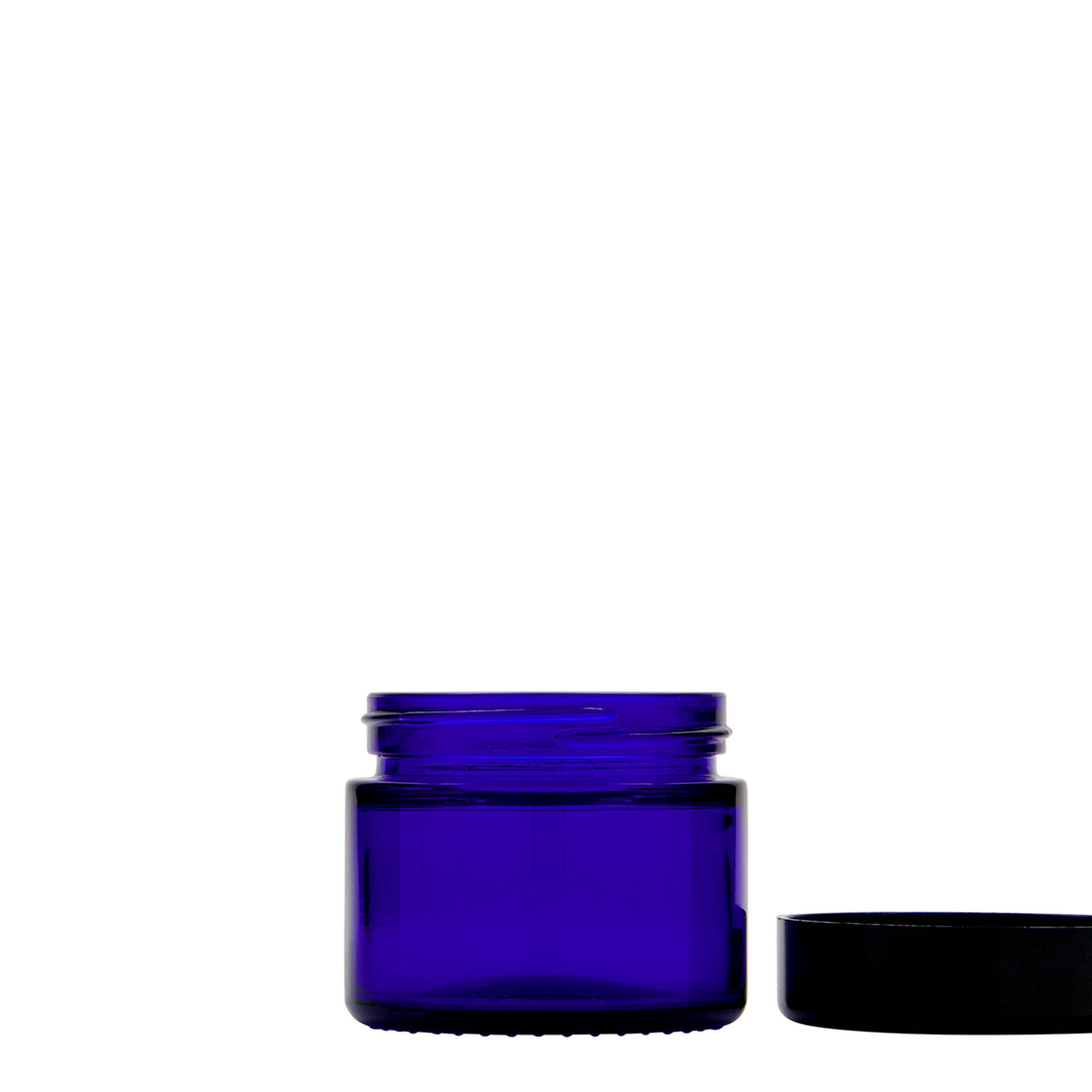 50 ml jar 'Blue Edition', glass, royal blue, opening: screw cap 50 ml jar 'Blue Edition', glass, royal blue, opening: screw cap