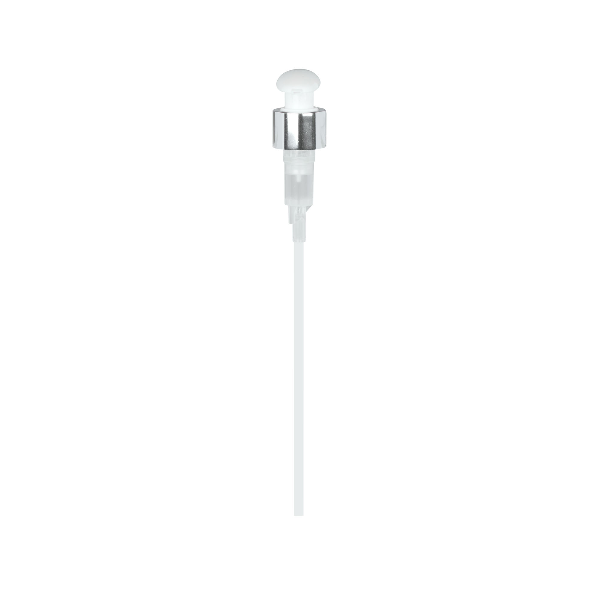 Screw cap with dispenser pump, PP plastic, white, for opening: 24/410