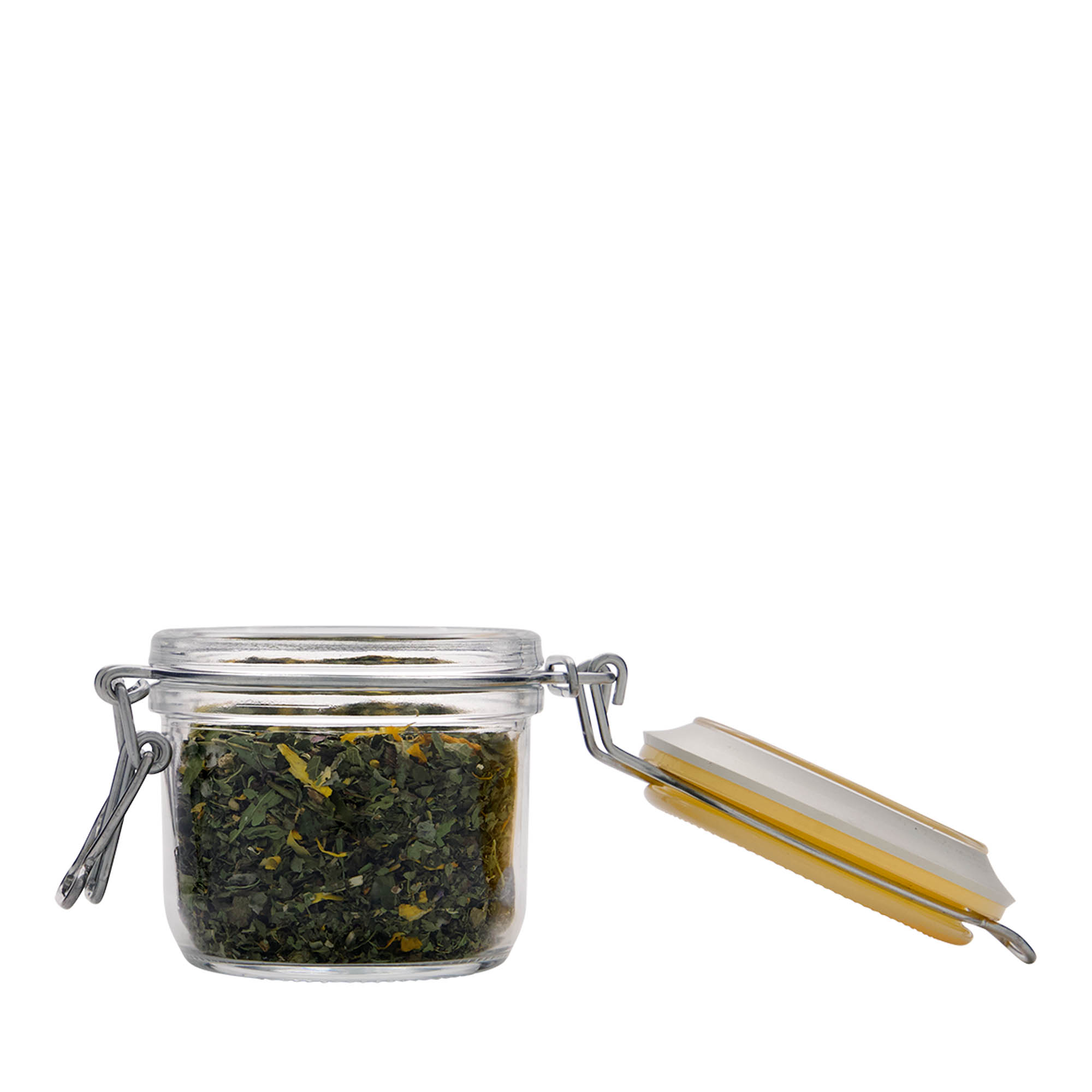 200 ml wire bail jar 'Fido', yellow, opening: wire bail closure