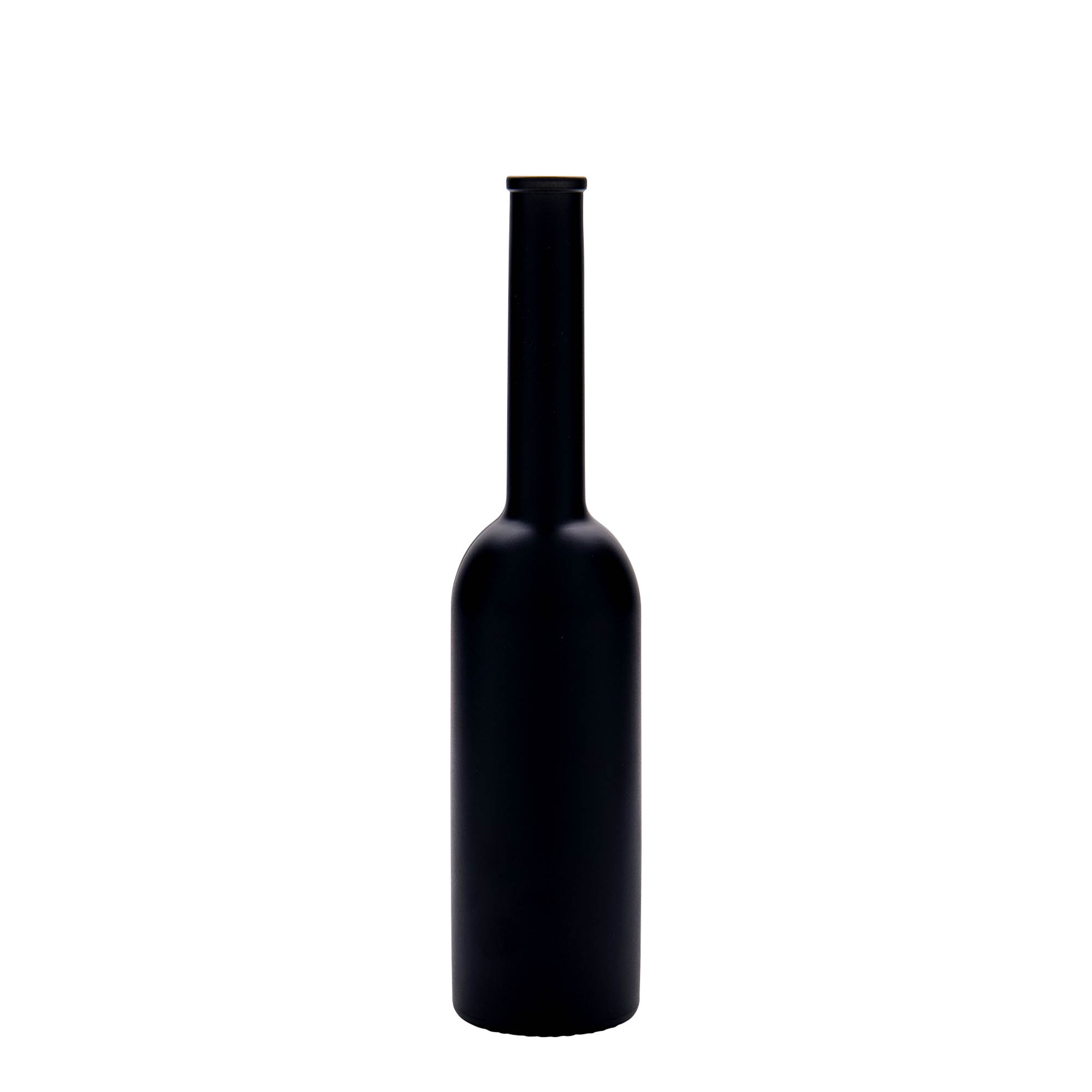 200 ml glass bottle 'Opera', black, opening: cork
