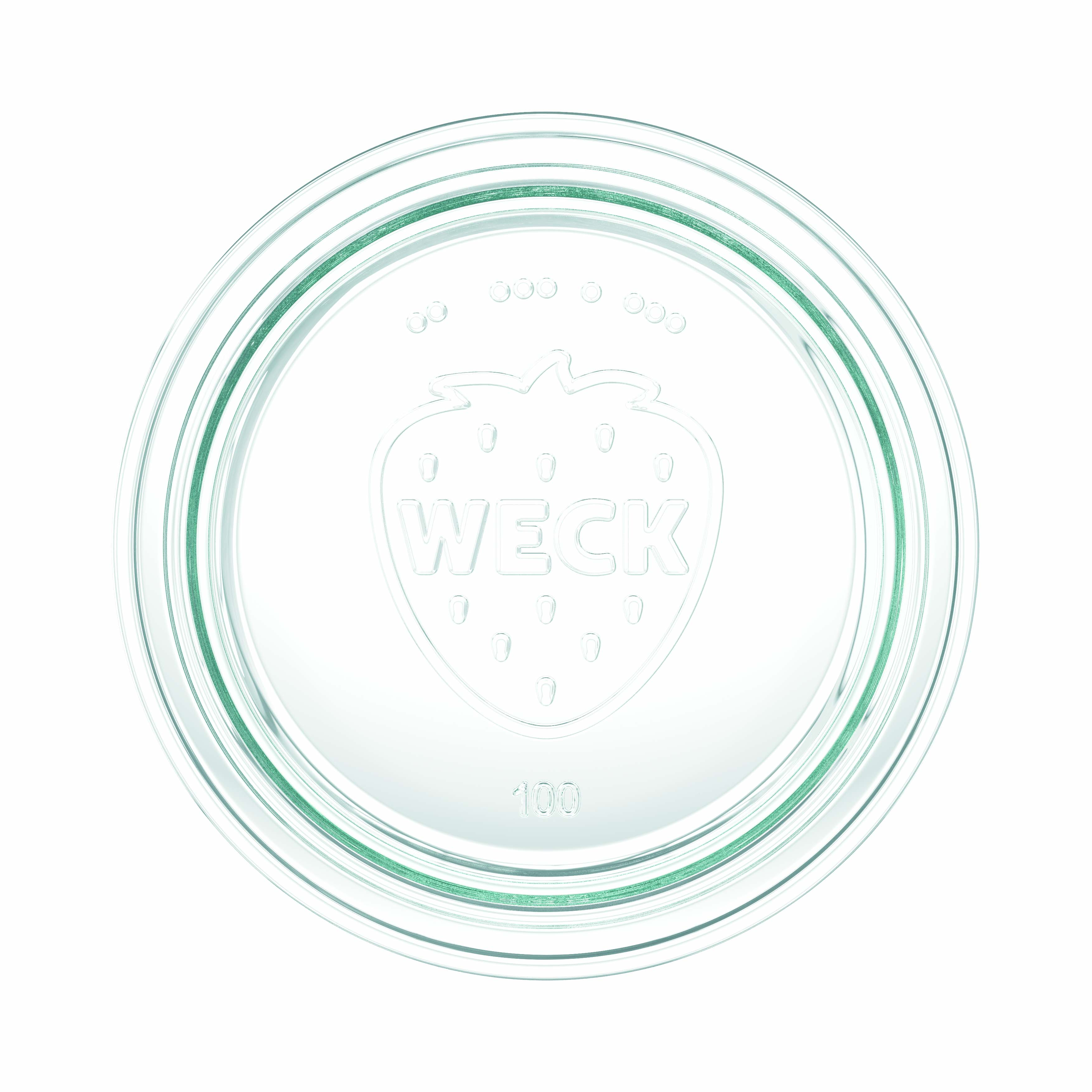 6x 1000 ml WECK inverted jar with glass lid RR 100