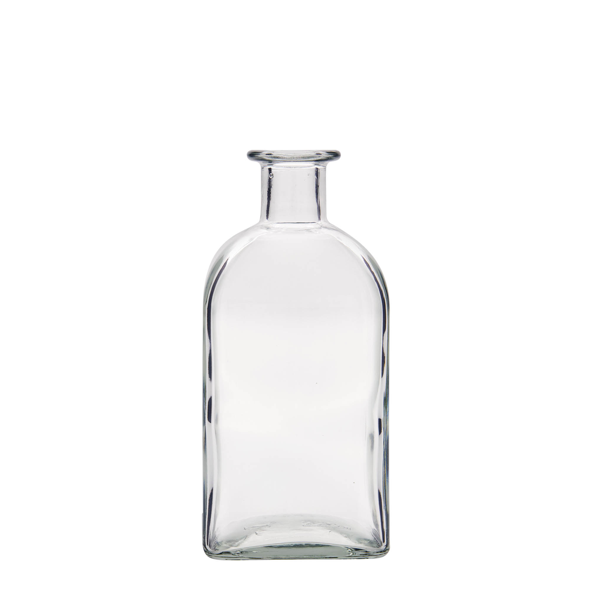 500 ml glass bottle Apotheker Carré, square, opening: cork 500 ml glass bottle Apotheker Carré, square, opening: cork