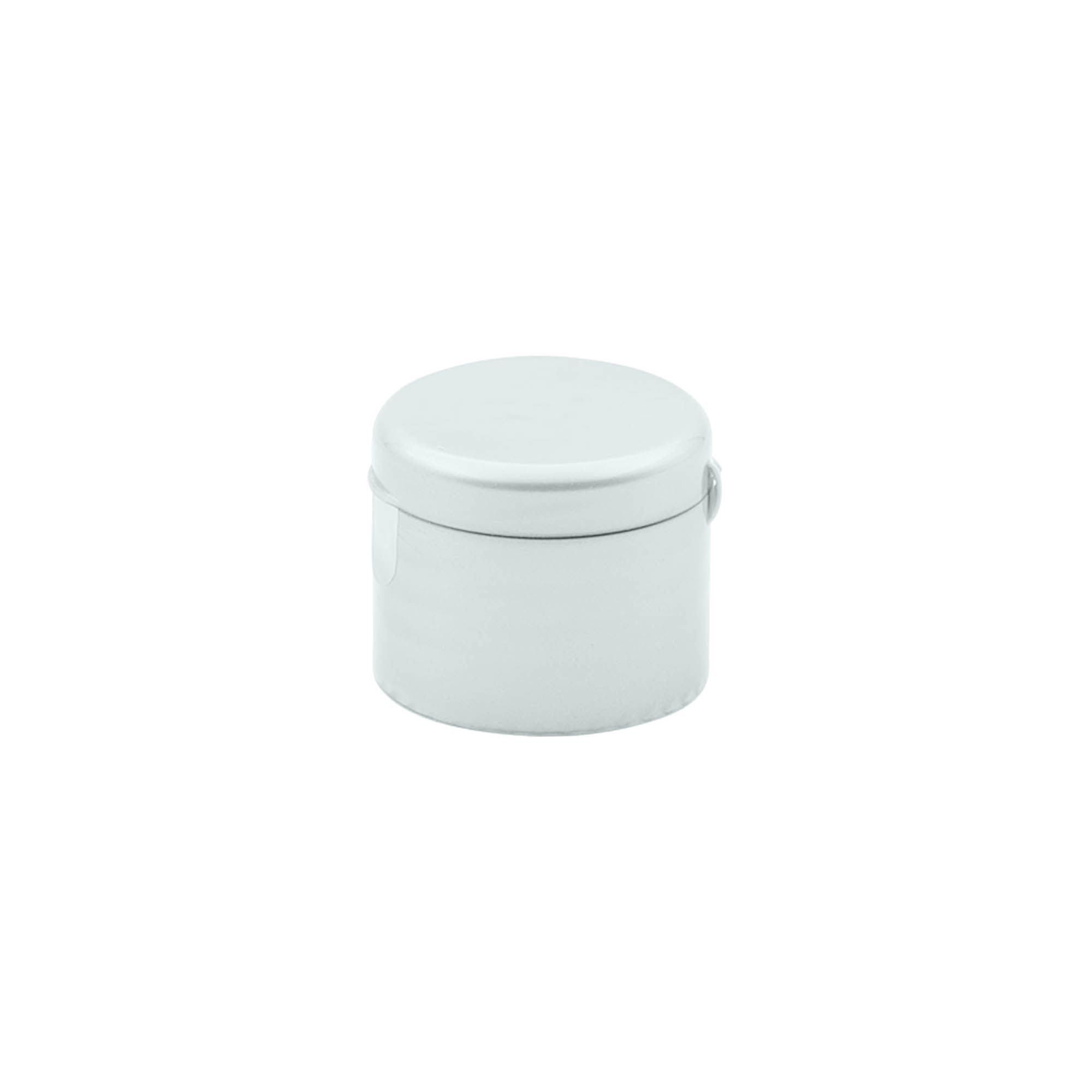Screw cap with hinge, PP plastic, silver, for opening: 24/410
