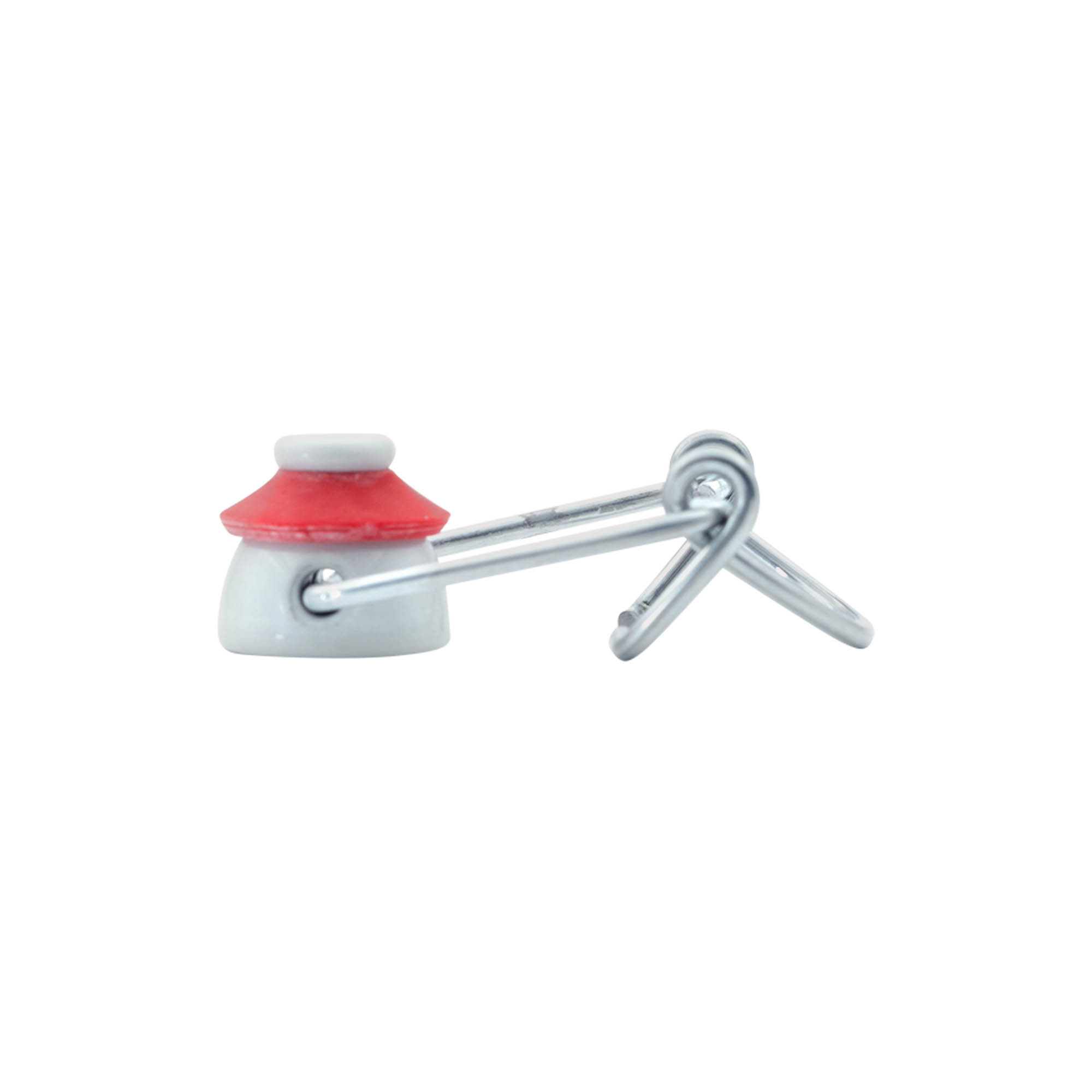 Standard clamp closure, plastic, red-white