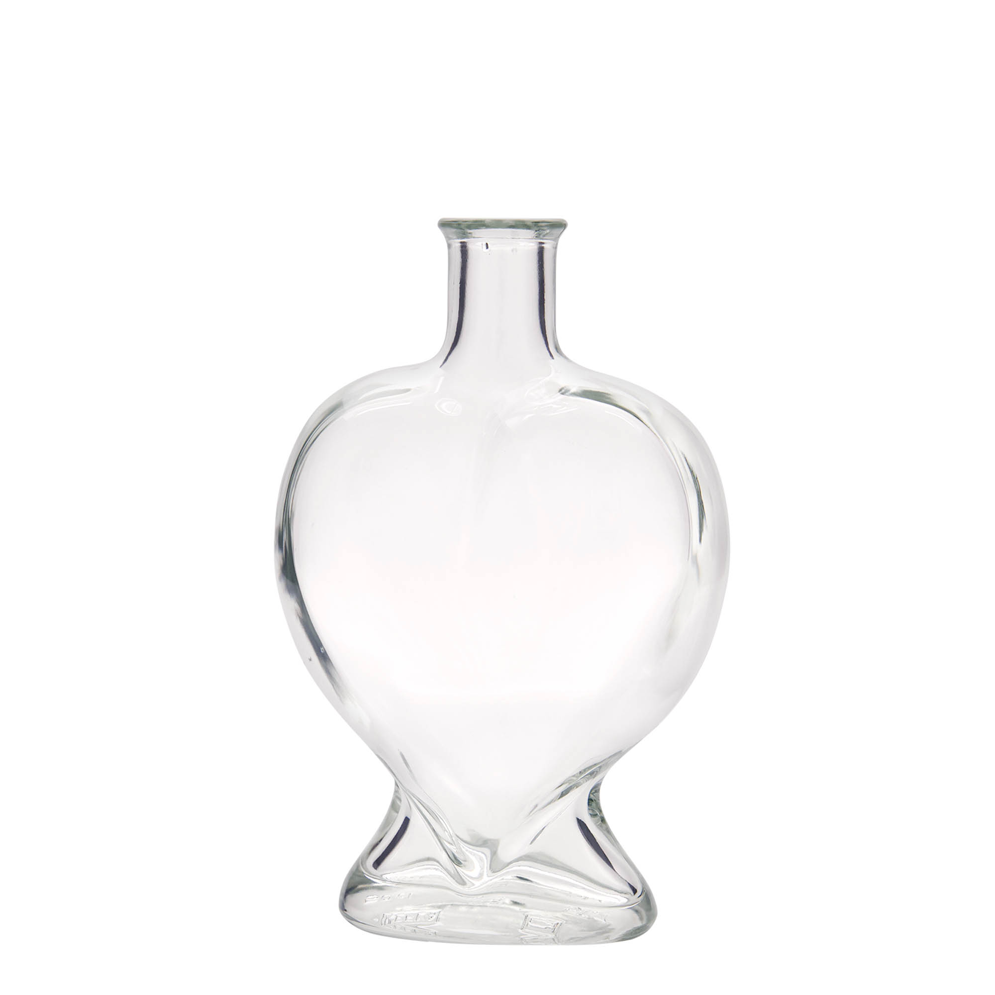 500 ml glass bottle 'Heart', opening: cork 500 ml glass bottle 'Heart', opening: cork