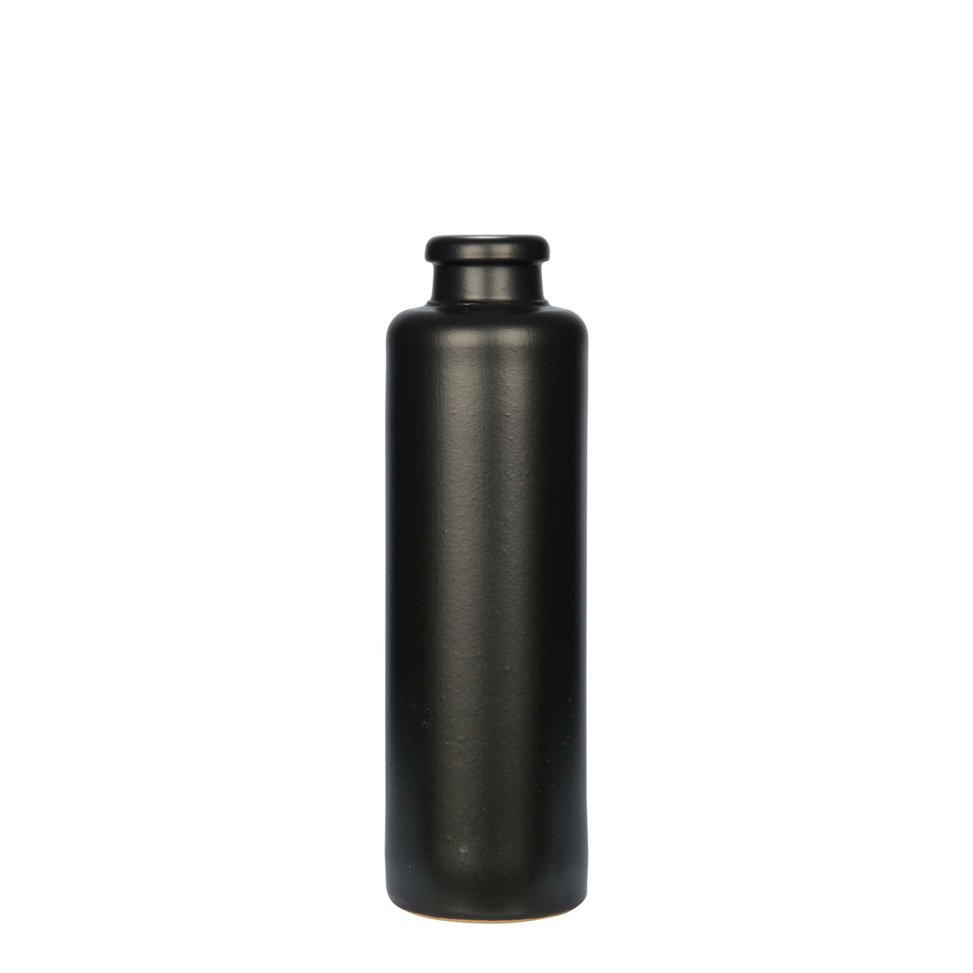 200 ml clay jug, stoneware, black, opening: cork