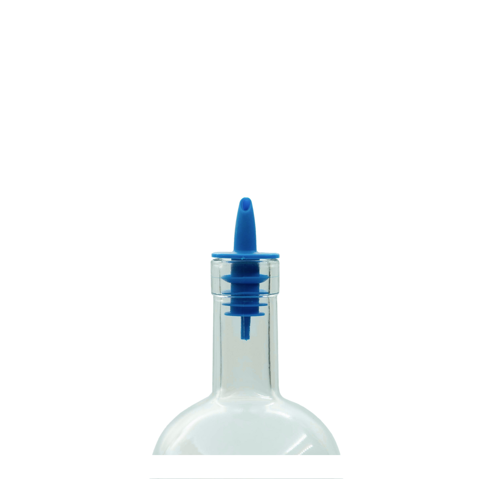 Jet pour spout, PE plastic, blue Jet pour spout, PE plastic, blue