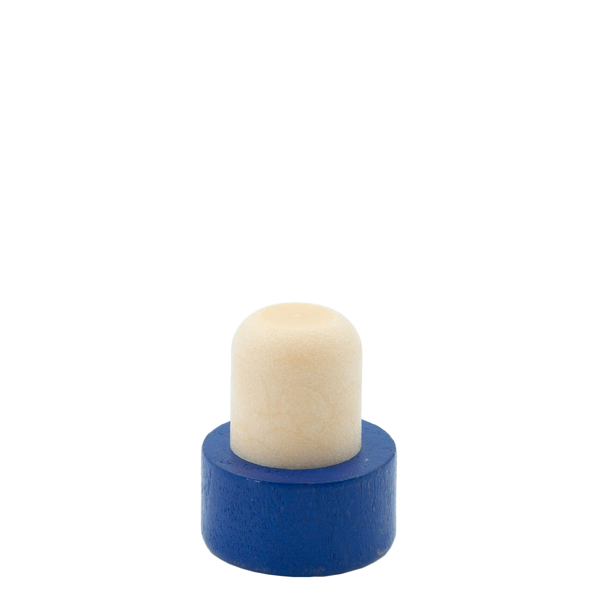 19 mm mushroom cork, wood, blue, for opening: cork