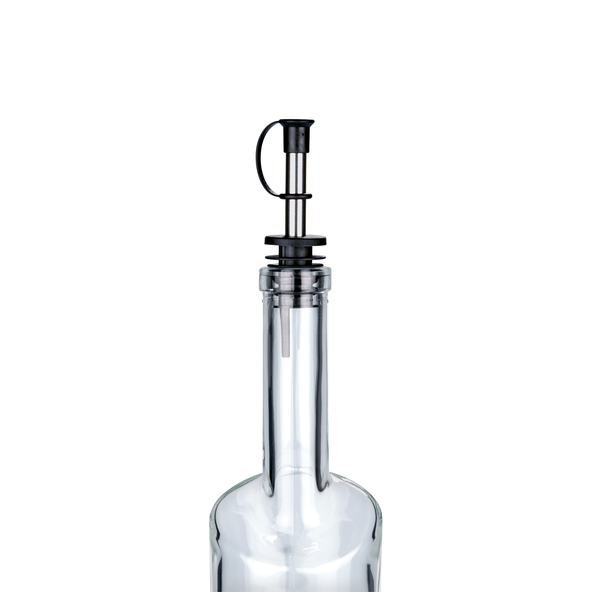 Spout with cap, stainless steel, silver