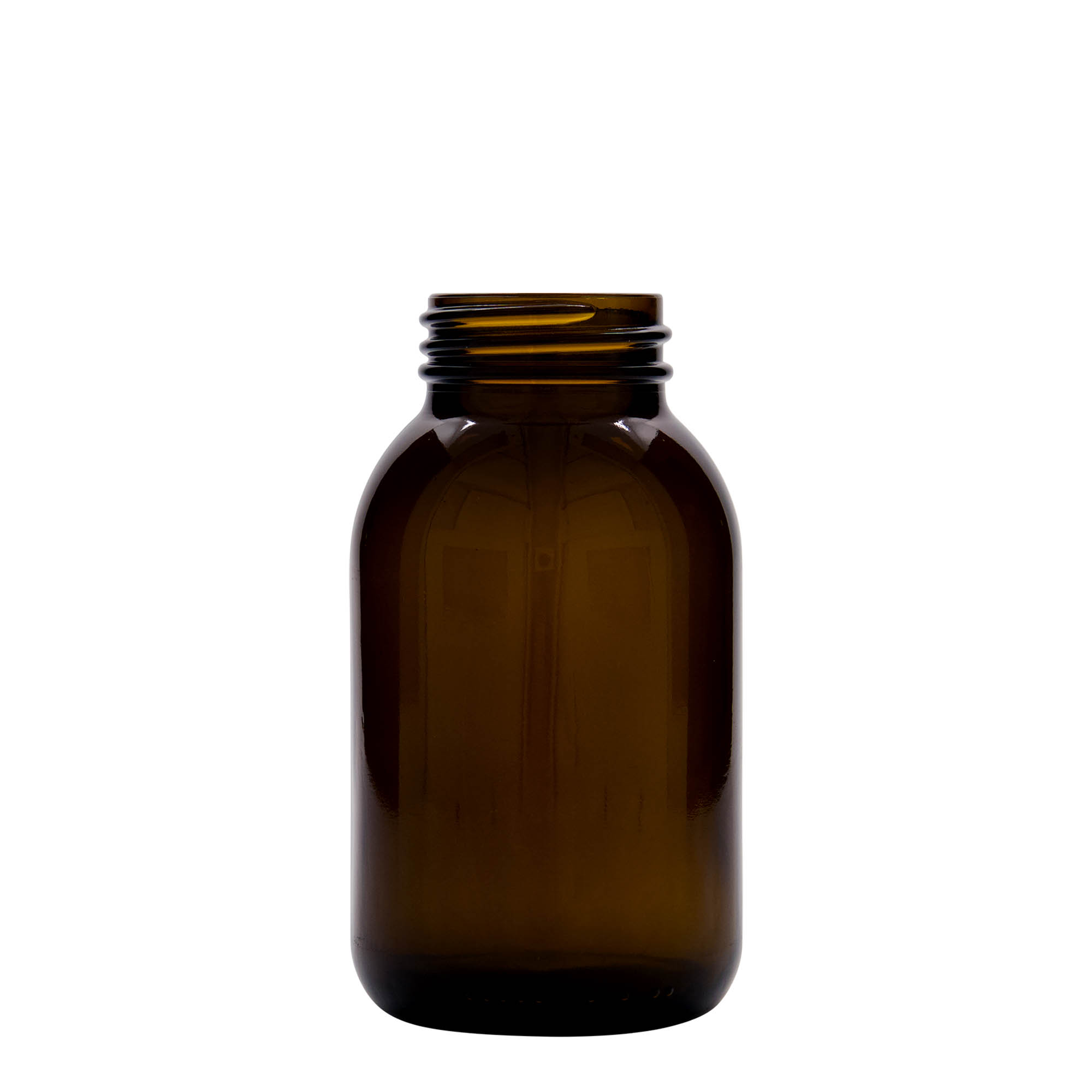 500 ml wide mouth jar, brown, closure: DIN 55 500 ml wide mouth jar, brown, closure: DIN 55