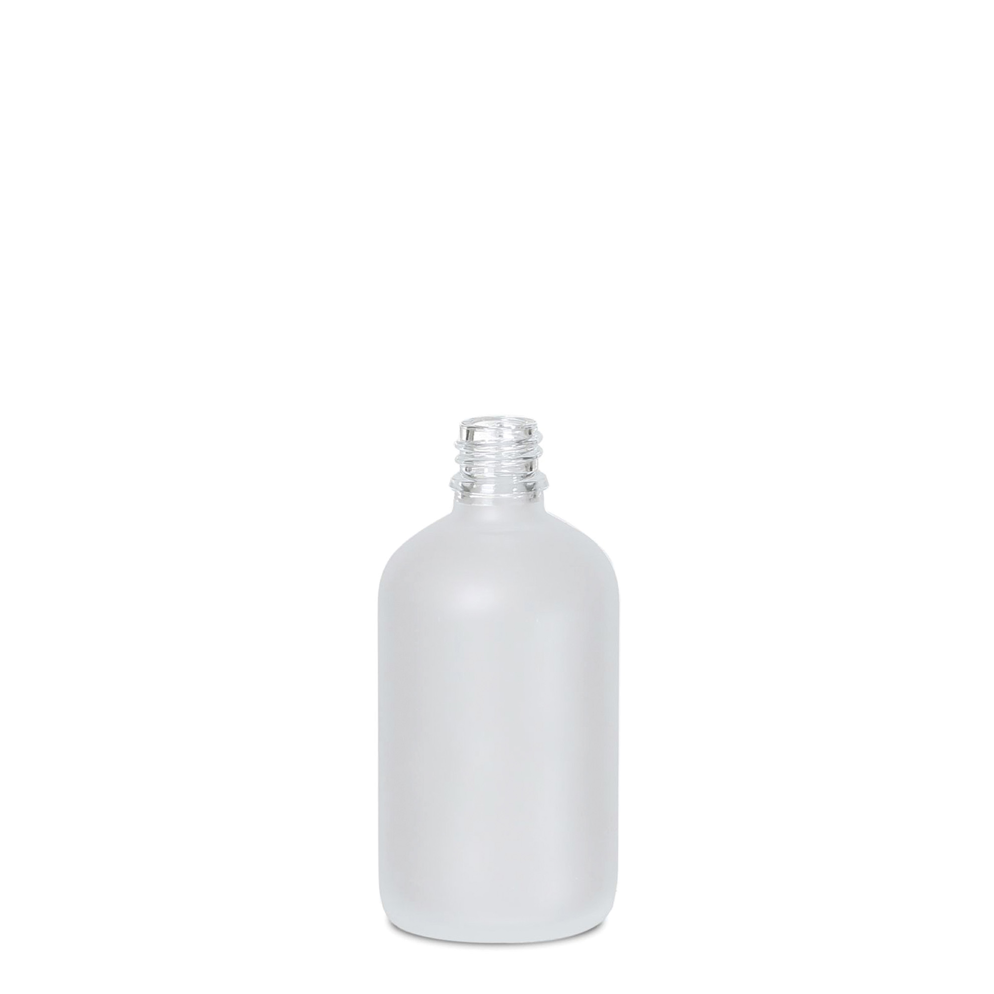 100 ml medicine bottle, glass, frosted, neck: DIN 18