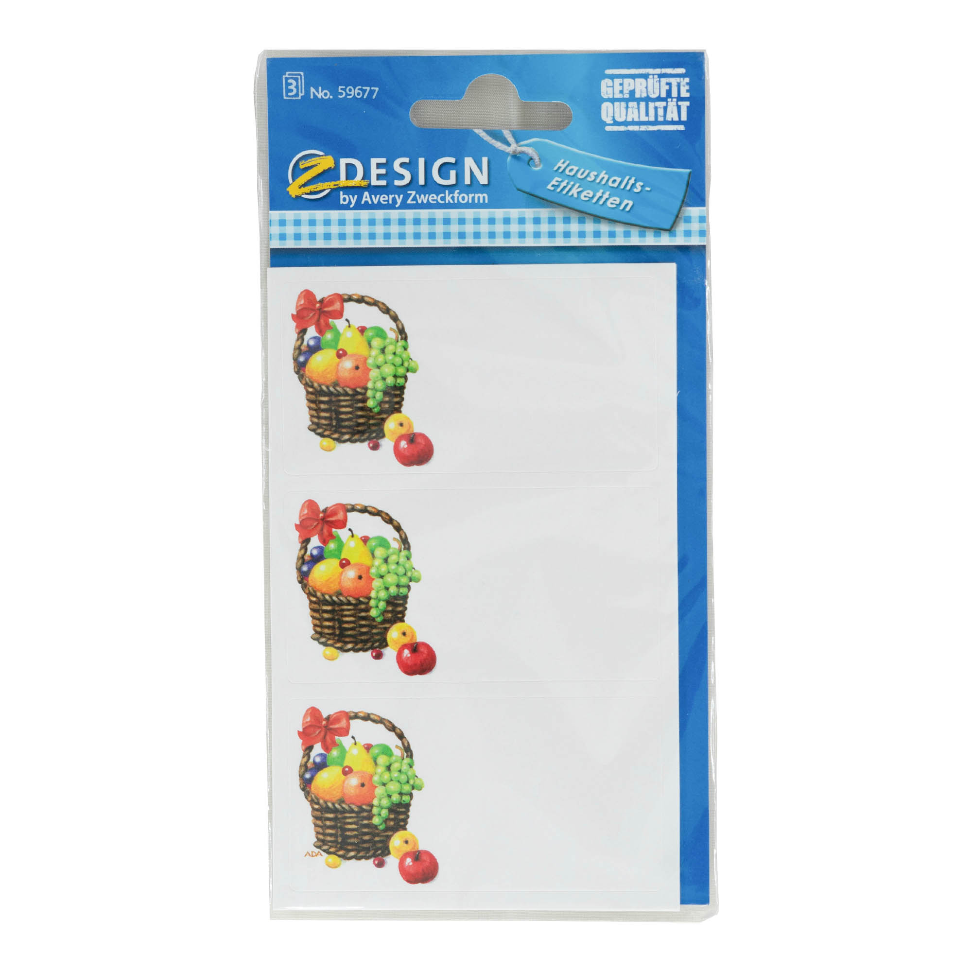 Zweckform Labels 'Fruit Basket', rectangular, paper, multicoloured Zweckform Labels 'Fruit Basket', rectangular, paper, multicoloured