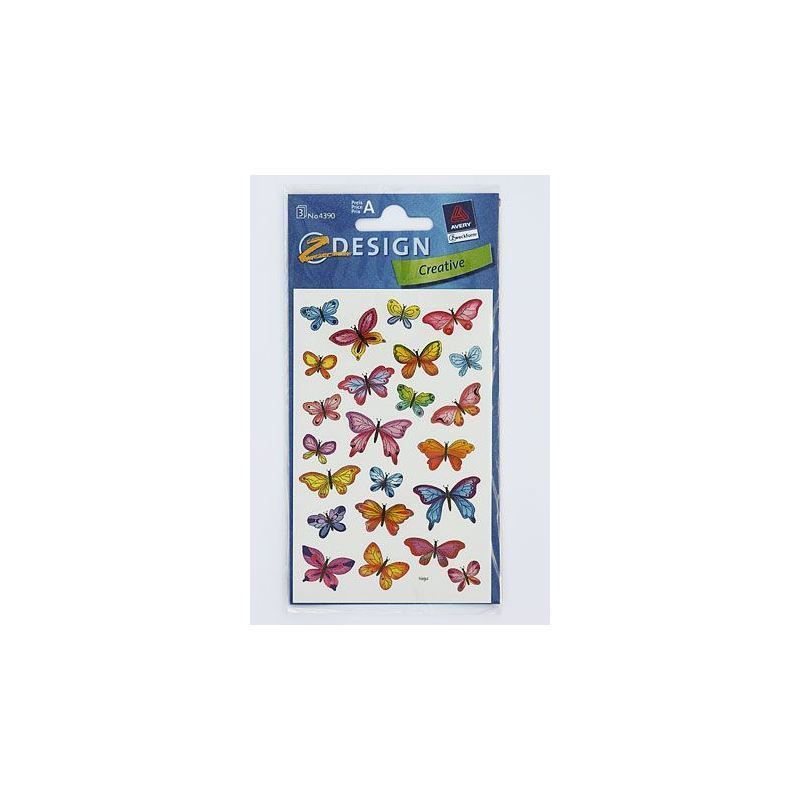 Zweckform Stickers 'Little Butterflies', design, paper, multicoloured Zweckform Stickers 'Little Butterflies', design, paper, multicoloured
