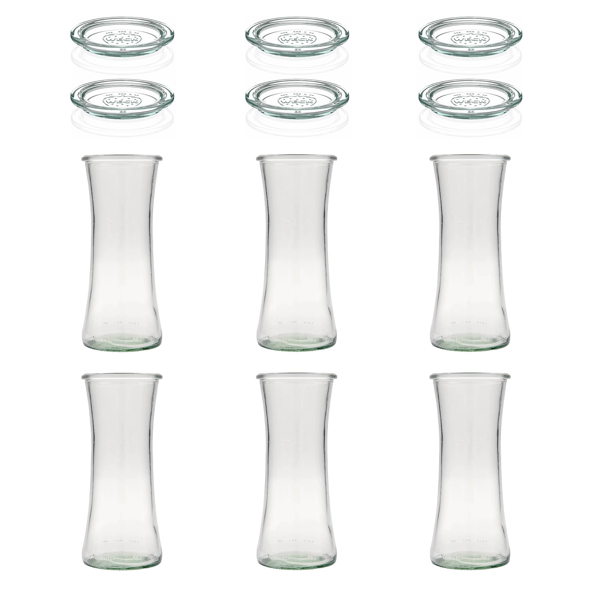 6x 730 ml WECK gourmet jar with glass lid RR 80