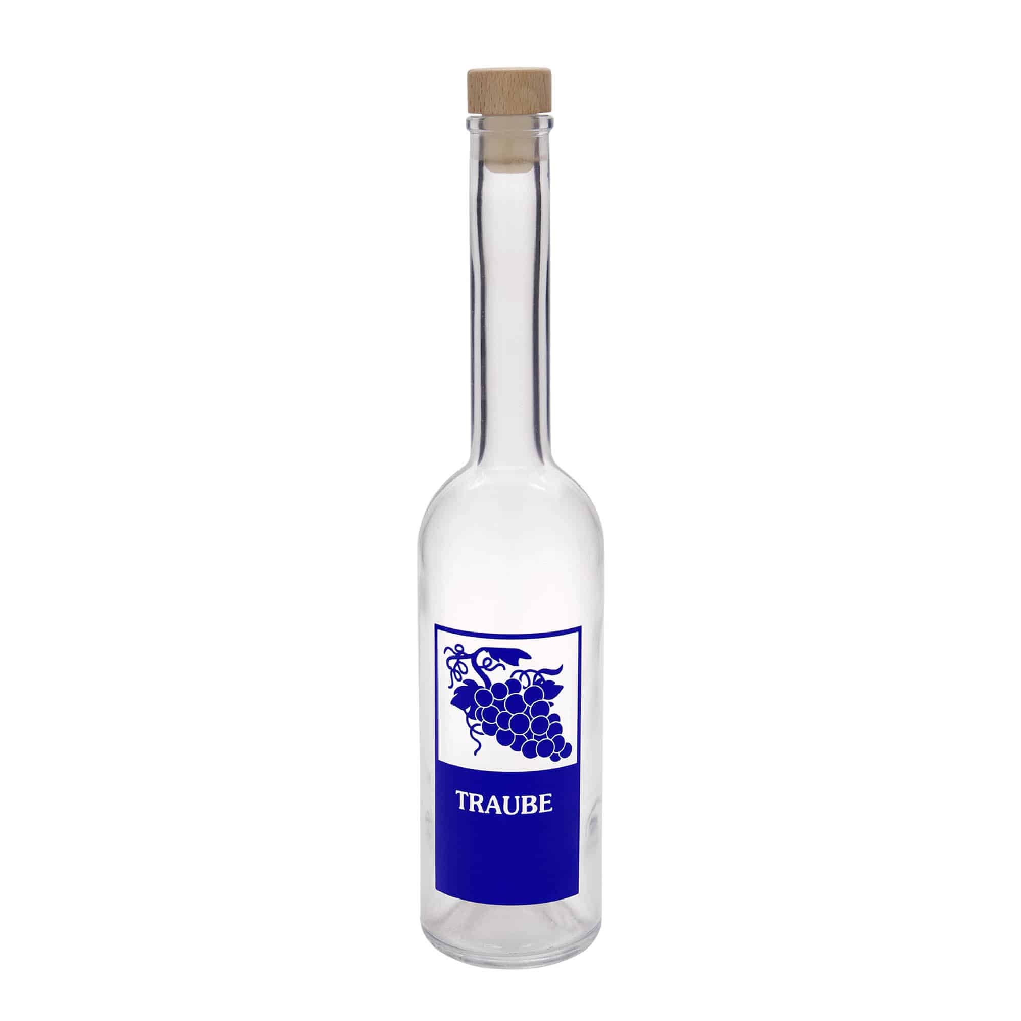 500 ml glass bottle ‘Opera’, motif: grape, opening: cork