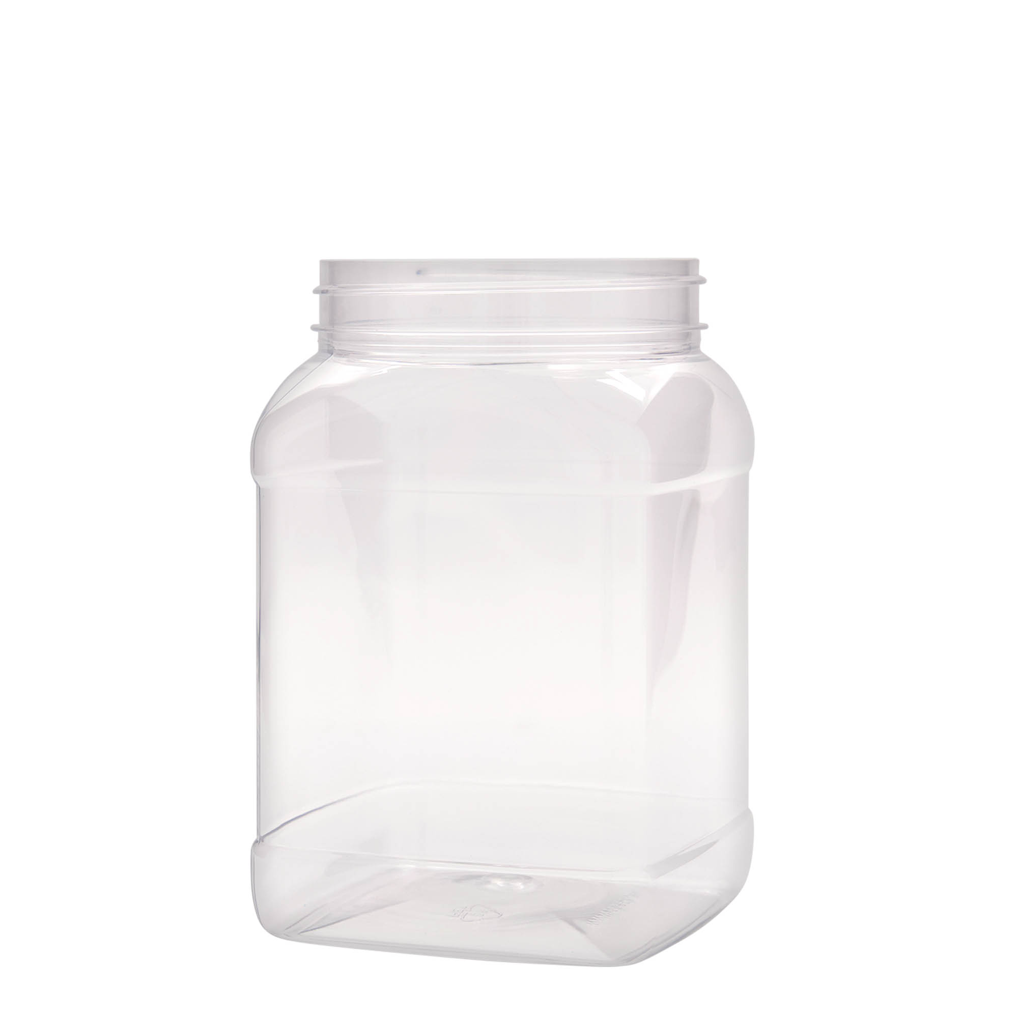 1,500 ml PET jar 'Dana', square, plastic, closure: 100/400 1,500 ml PET jar 'Dana', square, plastic, closure: 100/400