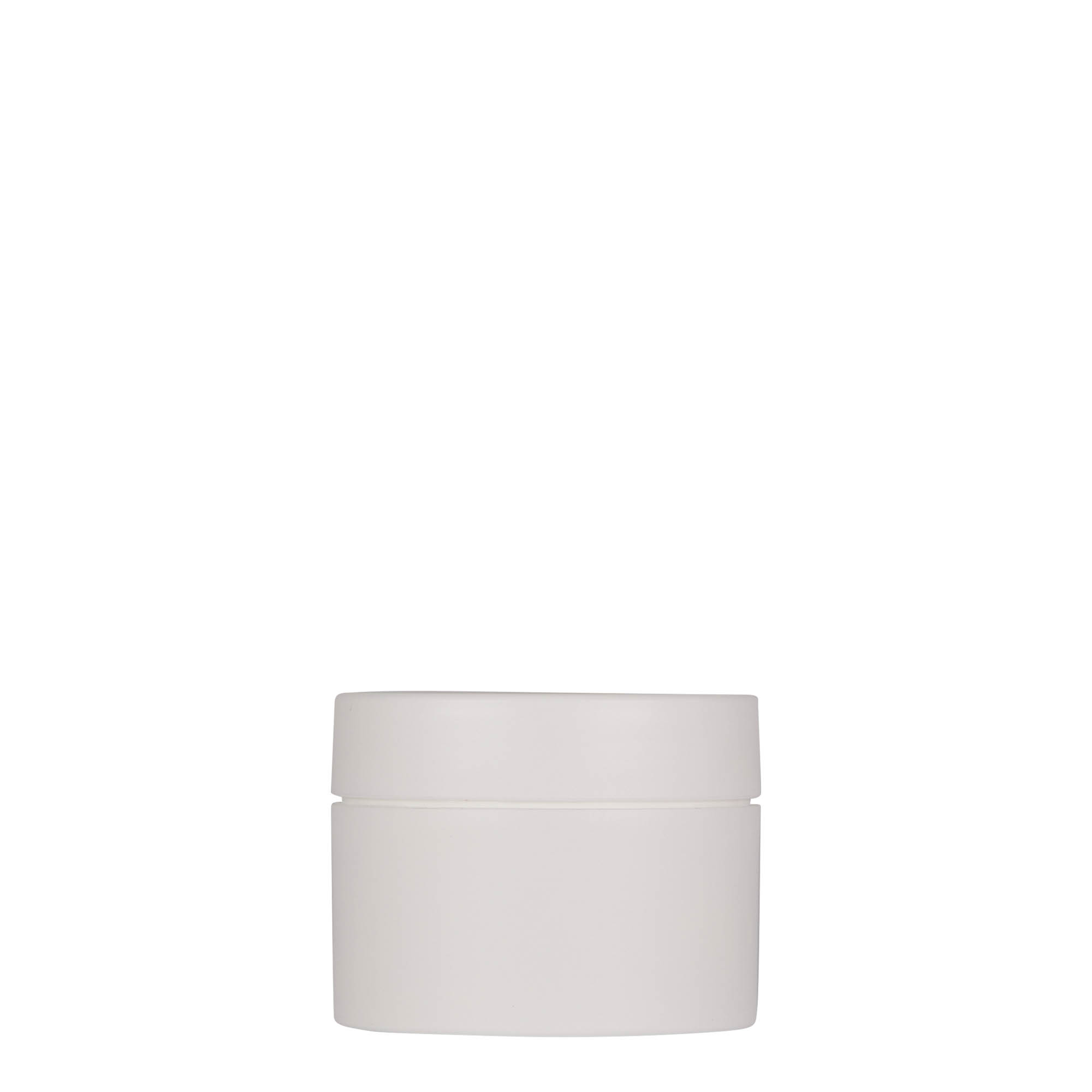 50 ml plastic jar 'Antonella', PP, white, opening: screw cap