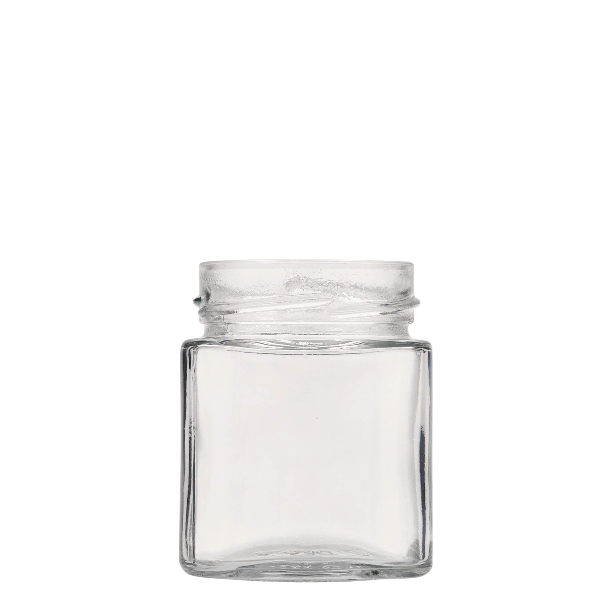 212 ml square glass ‘Ikarus’, opening: Deep-Twist-off (DTO 63)