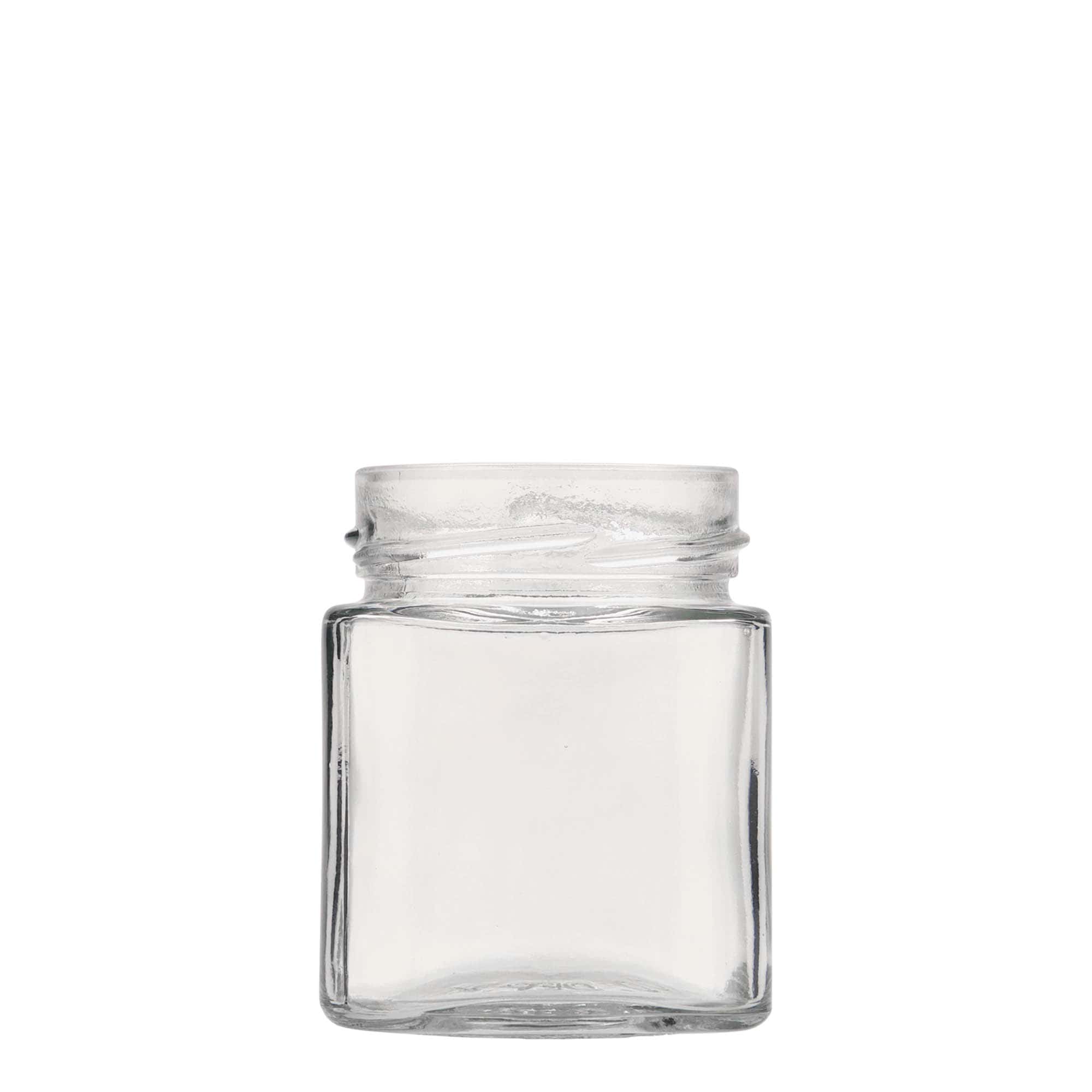 212 ml square glass ‘Ikarus’, opening: Deep-Twist-off (DTO 63)