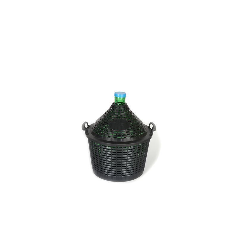 15 l narrow-neck cylinder, glass, green, opening: slip-on lid