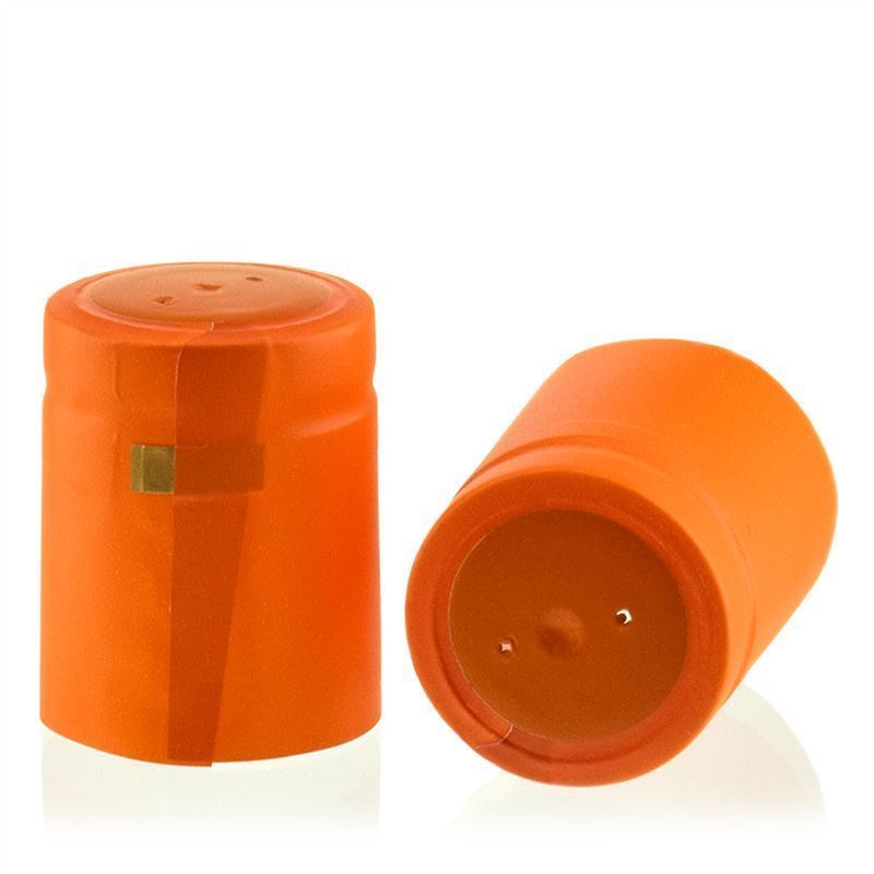 Shrink capsule 32x41, PVC plastic, orange Shrink capsule 32x41, PVC plastic, orange