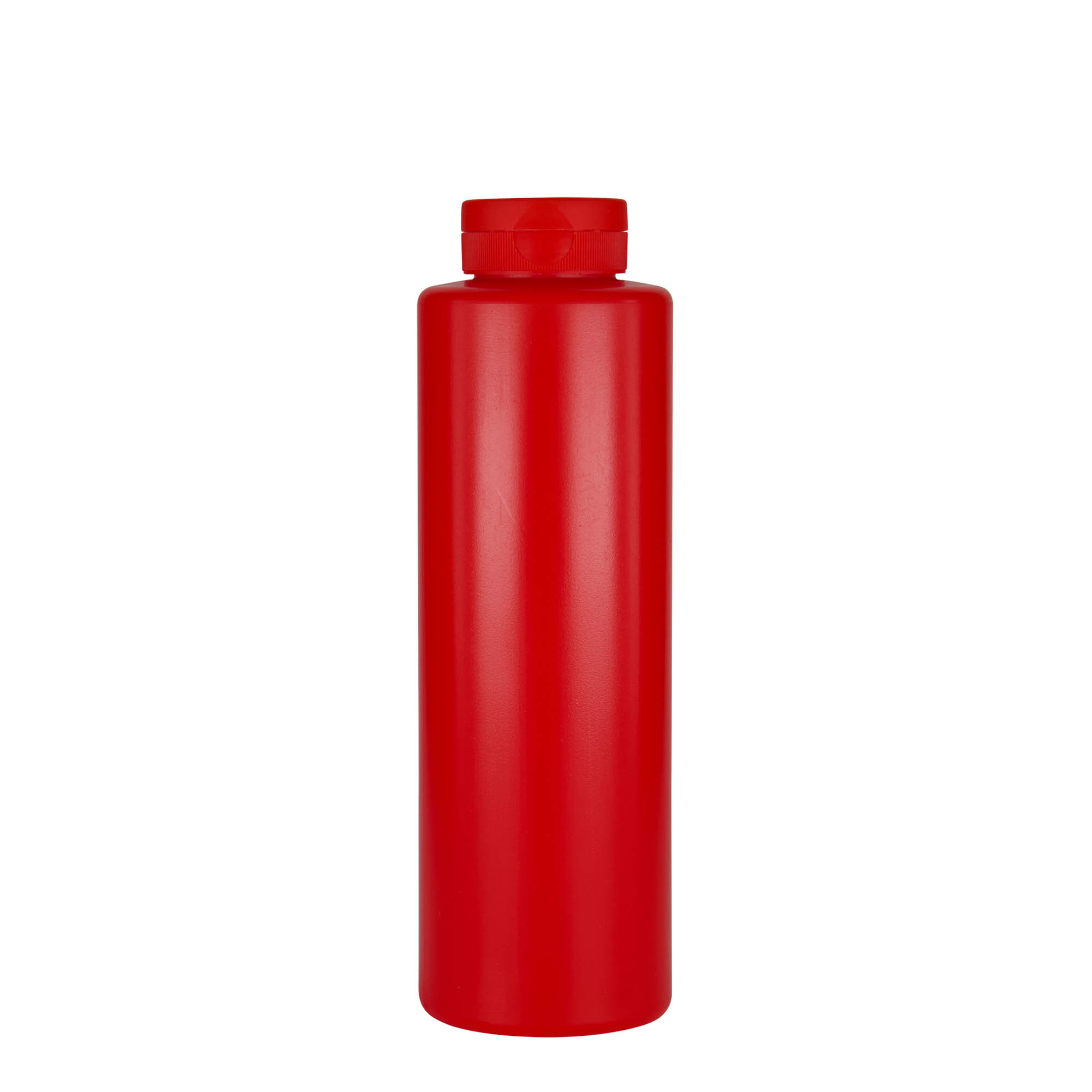 500 ml condiment bottle, LDPE plastic, red, closure: 38/400