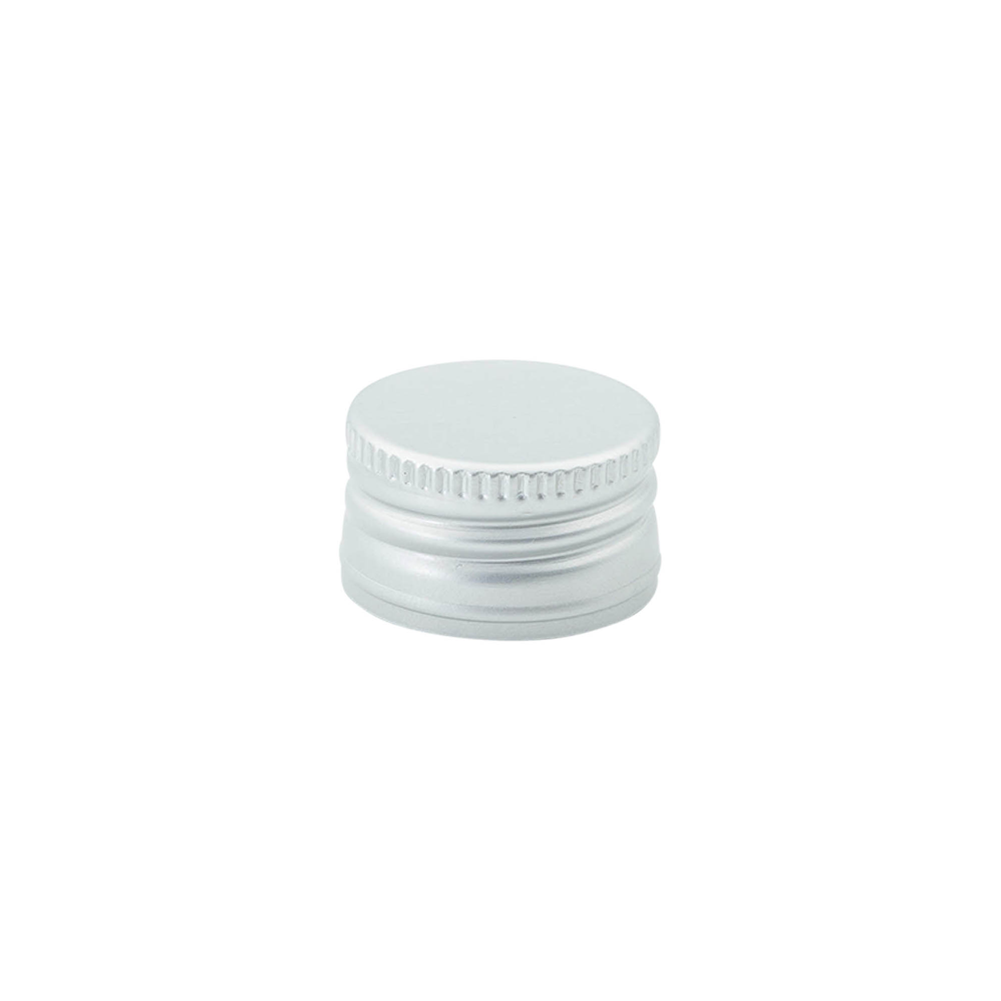 Screw cap, metal, silver, for opening: PP 28 Screw cap, metal, silver, for opening: PP 28
