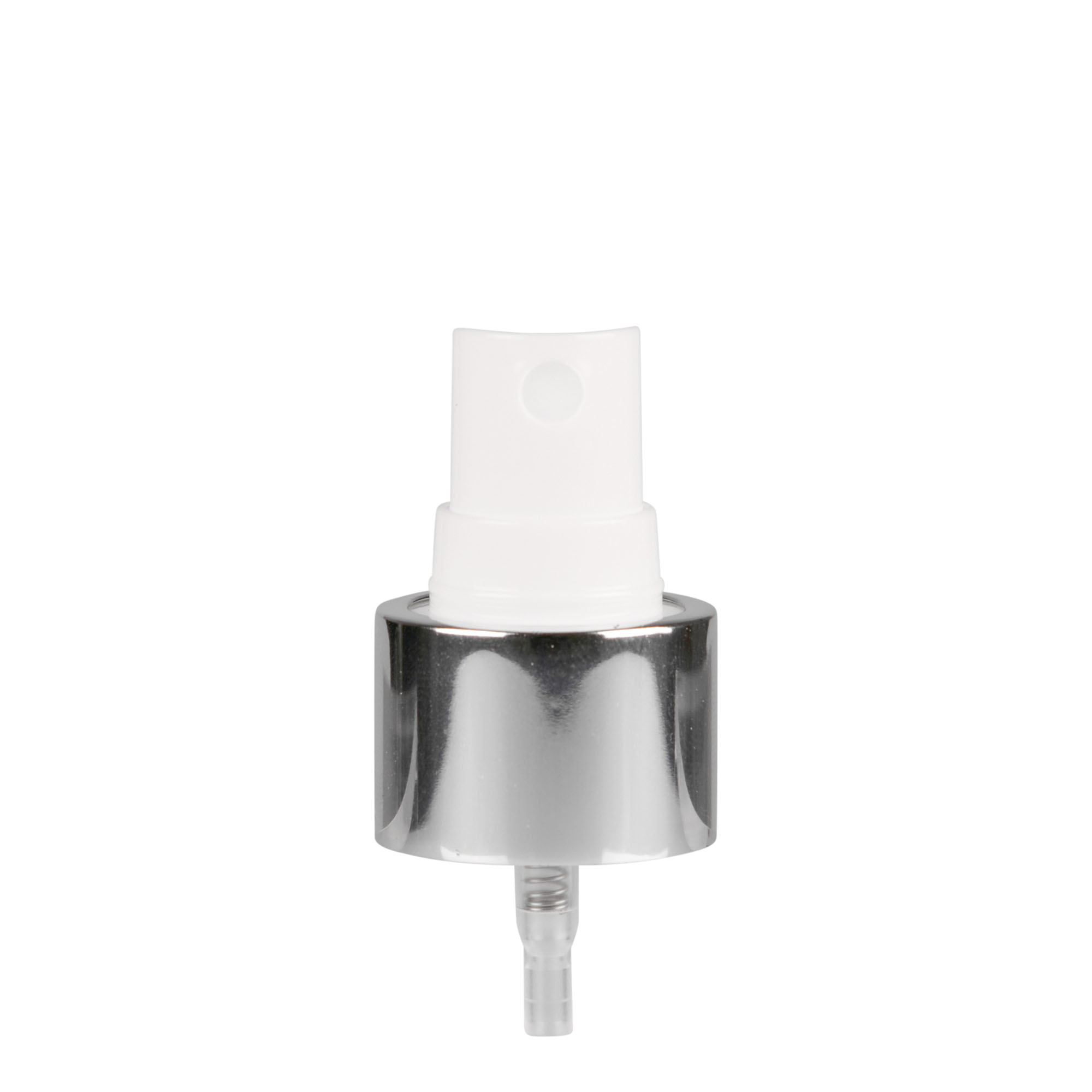 Screw cap with atomiser, PP plastic, white, for opening: GPI 24/410
