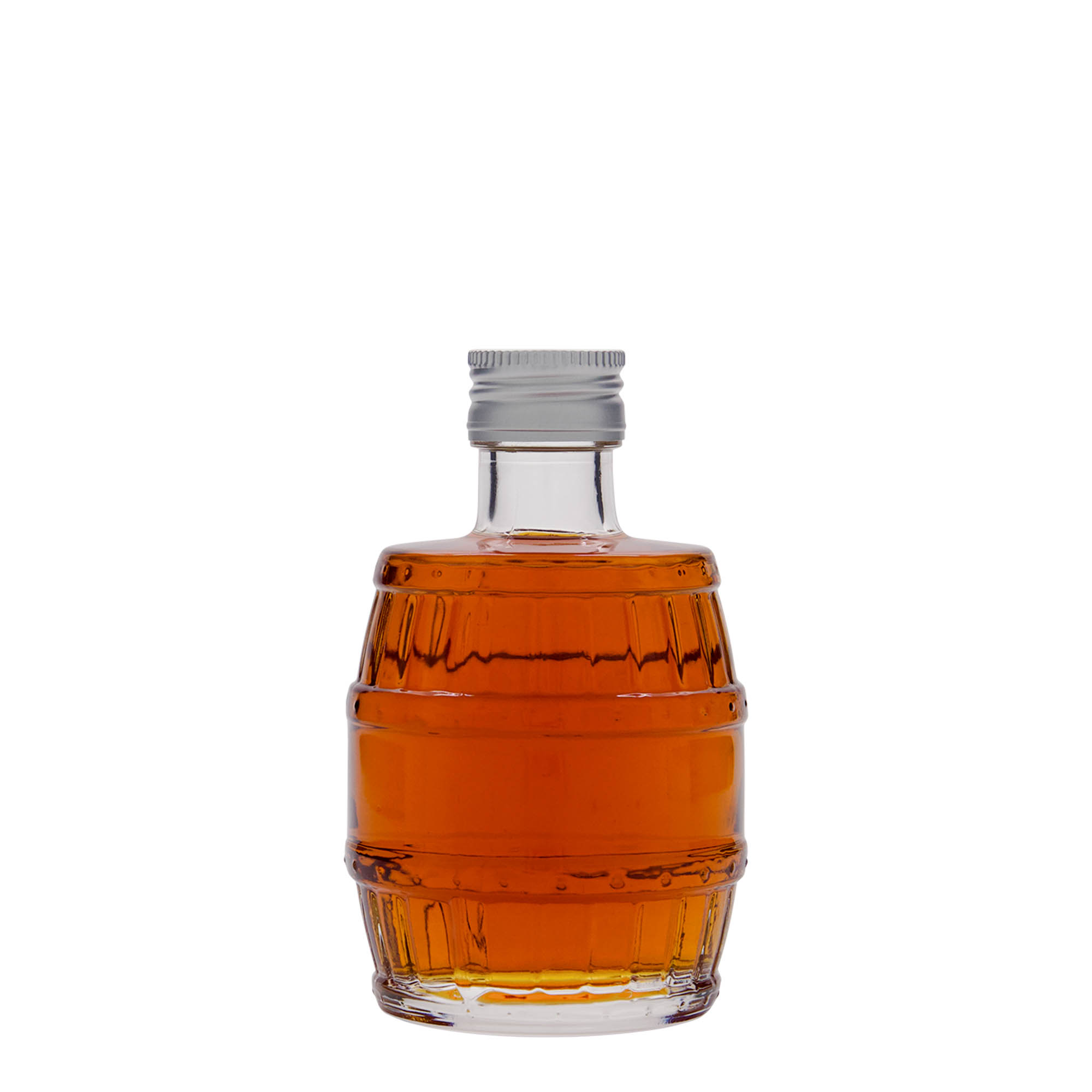 200 ml glass bottle ‘barrel’, opening: PP 28