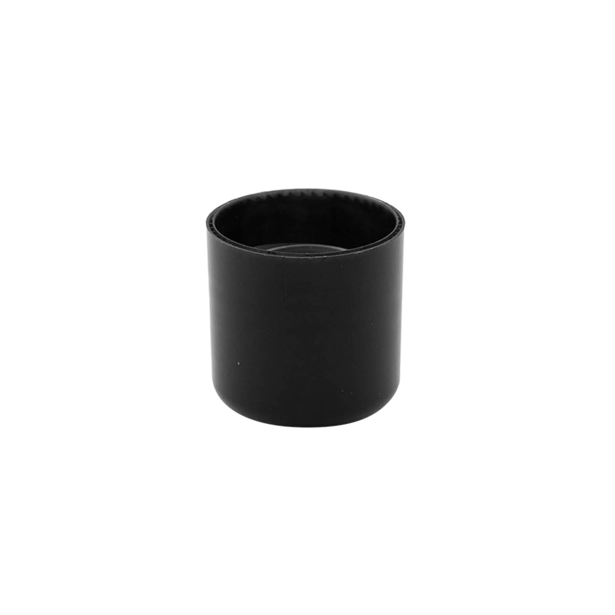 Screw cap with spray insert, PP plastic, black, for opening: 24/410