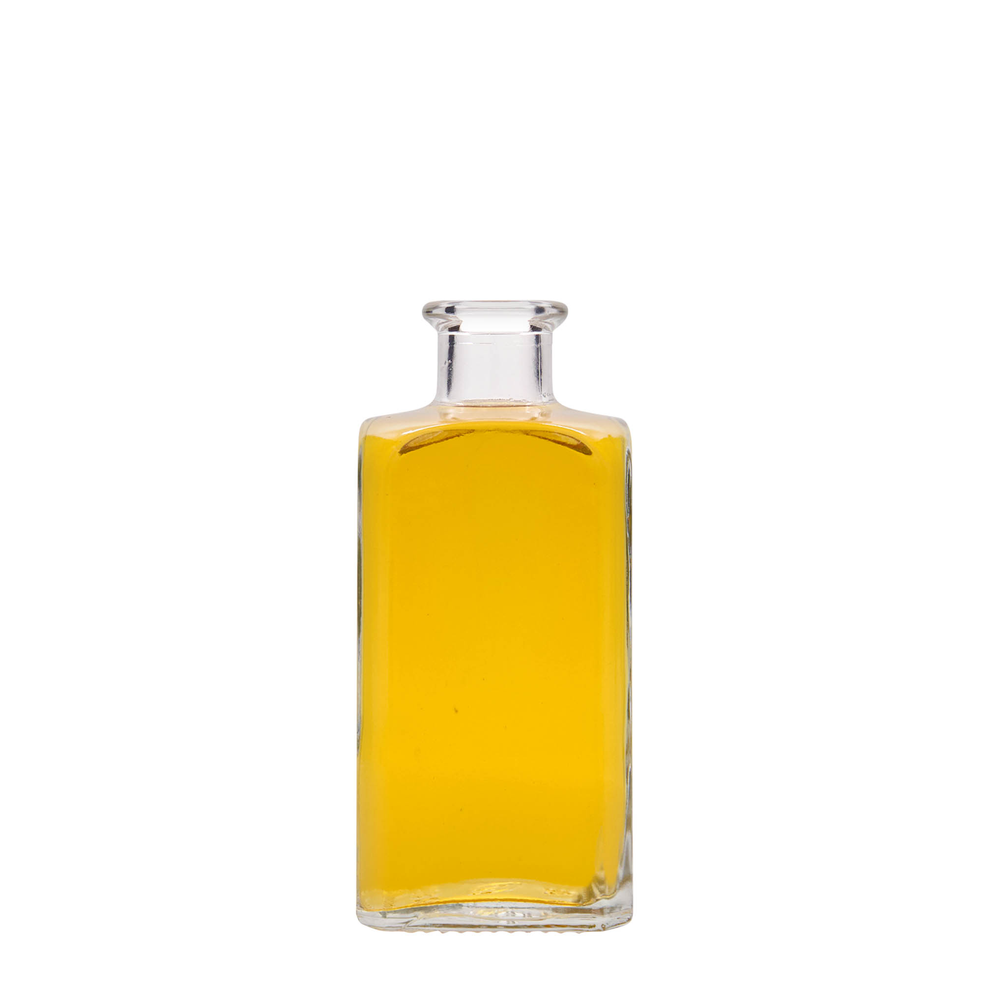 250 ml glass bottle Apothecary Carré, square, opening: cork 250 ml glass bottle Apothecary Carré, square, opening: cork