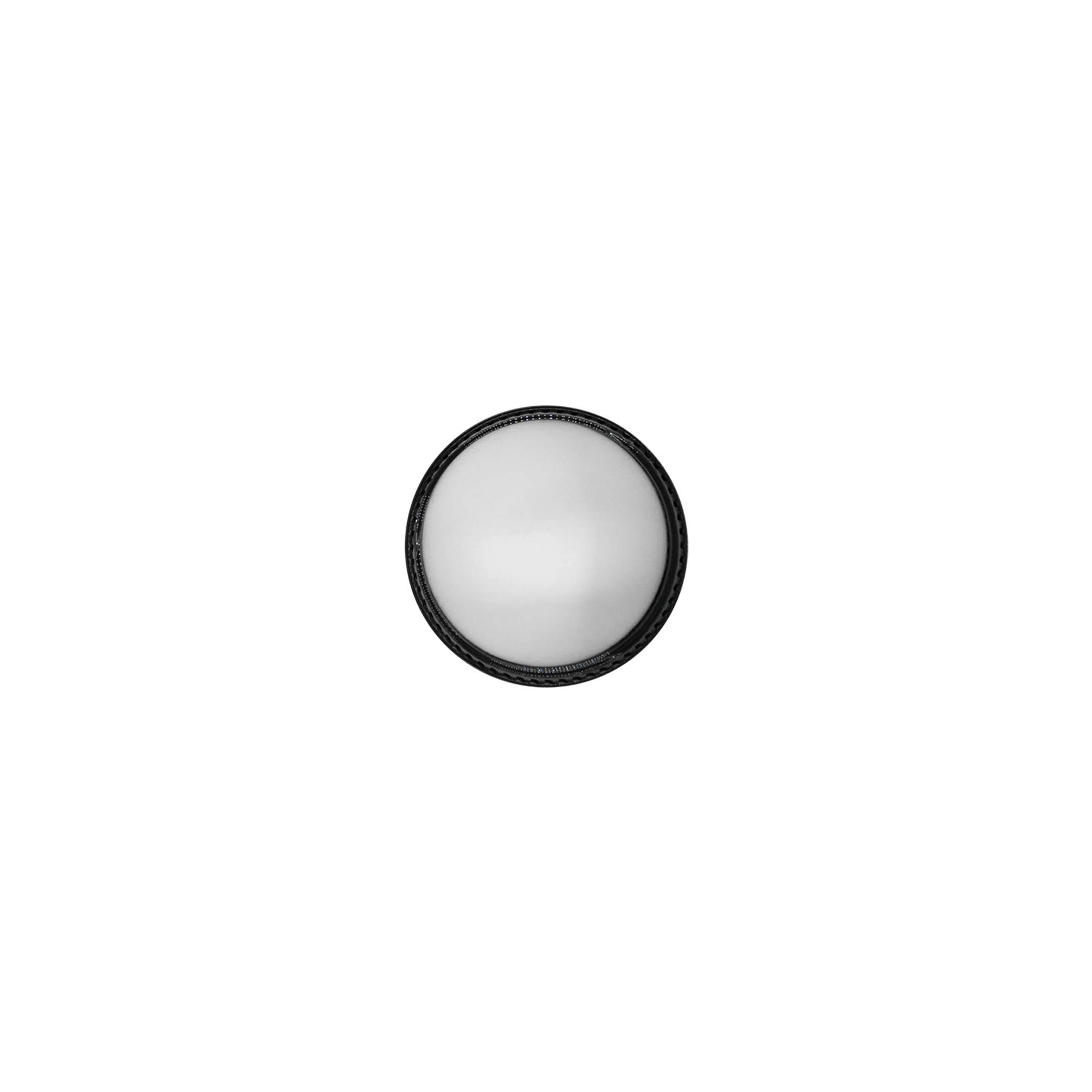 Screw cap for 5 ml 'Antonella', PP plastic, black Screw cap for 5 ml 'Antonella', PP plastic, black