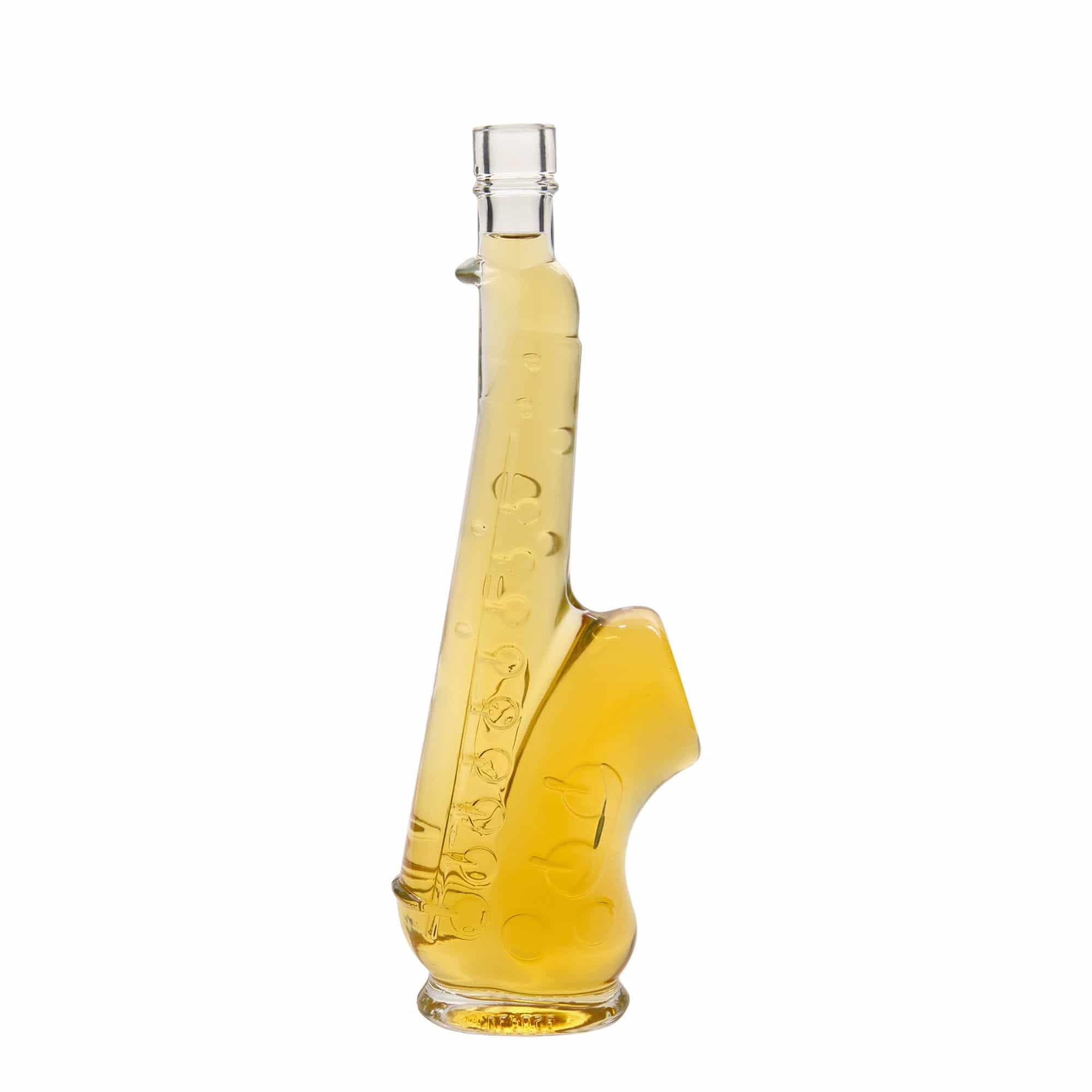 500 ml glass bottle ‘Saxophone’, opening: cork
