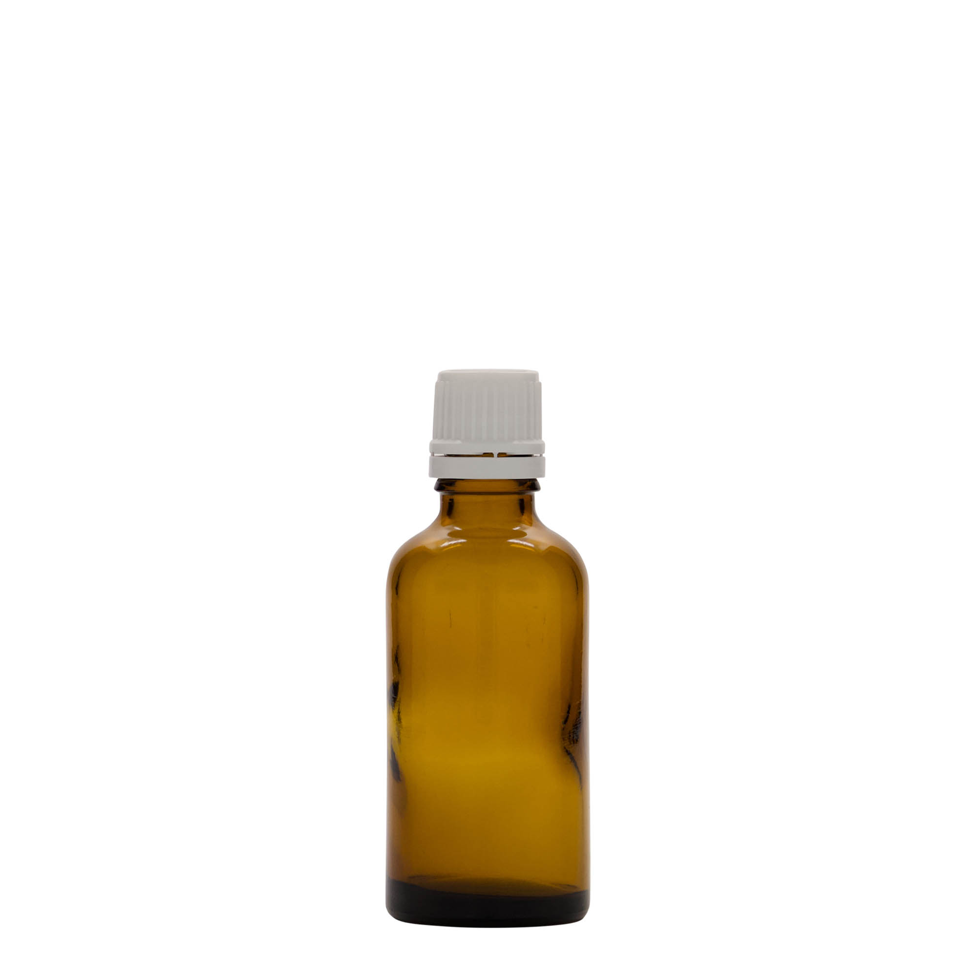 50 ml medical bottle, glass, brown, opening: DIN 18