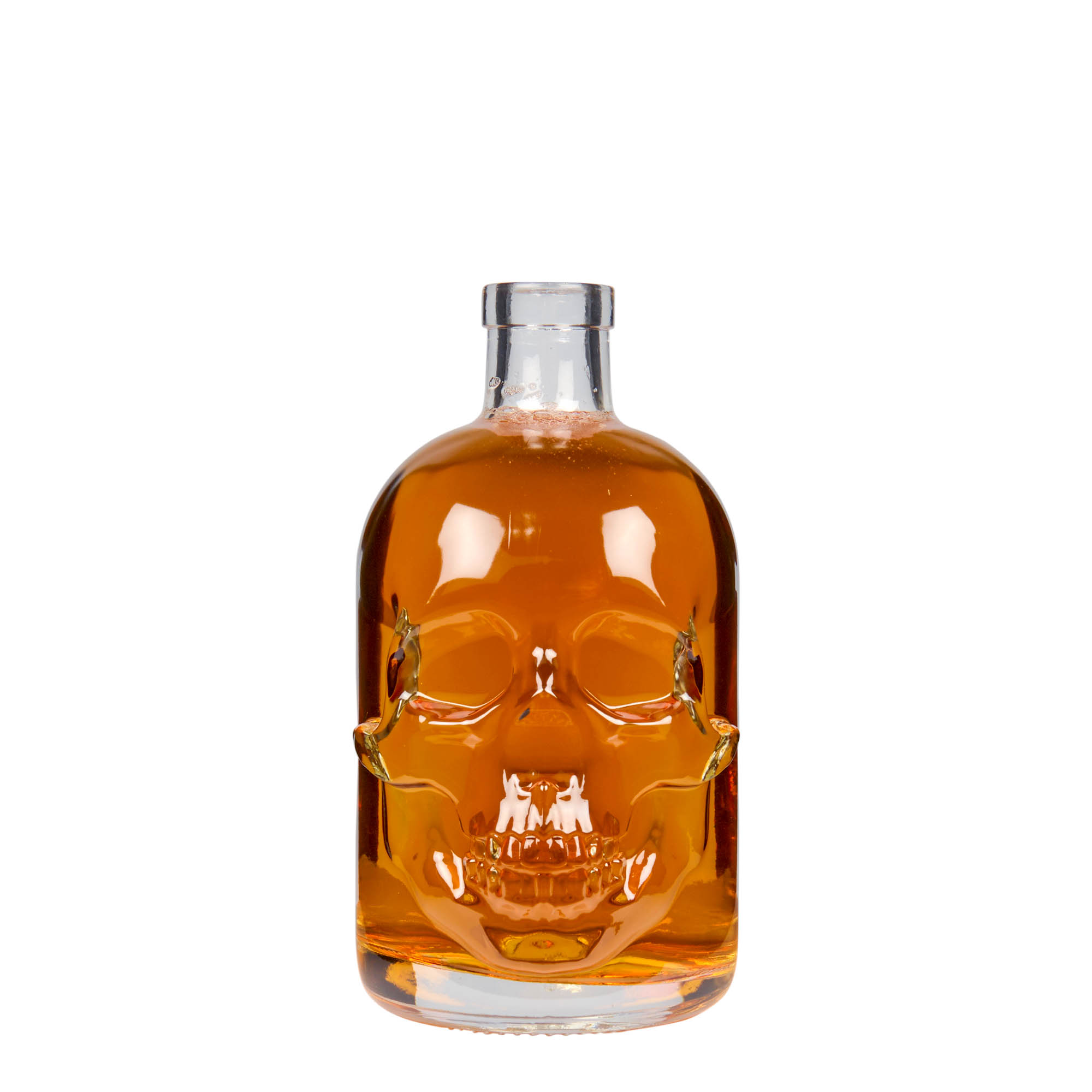 500 ml glass bottle 'Skull', opening: cork