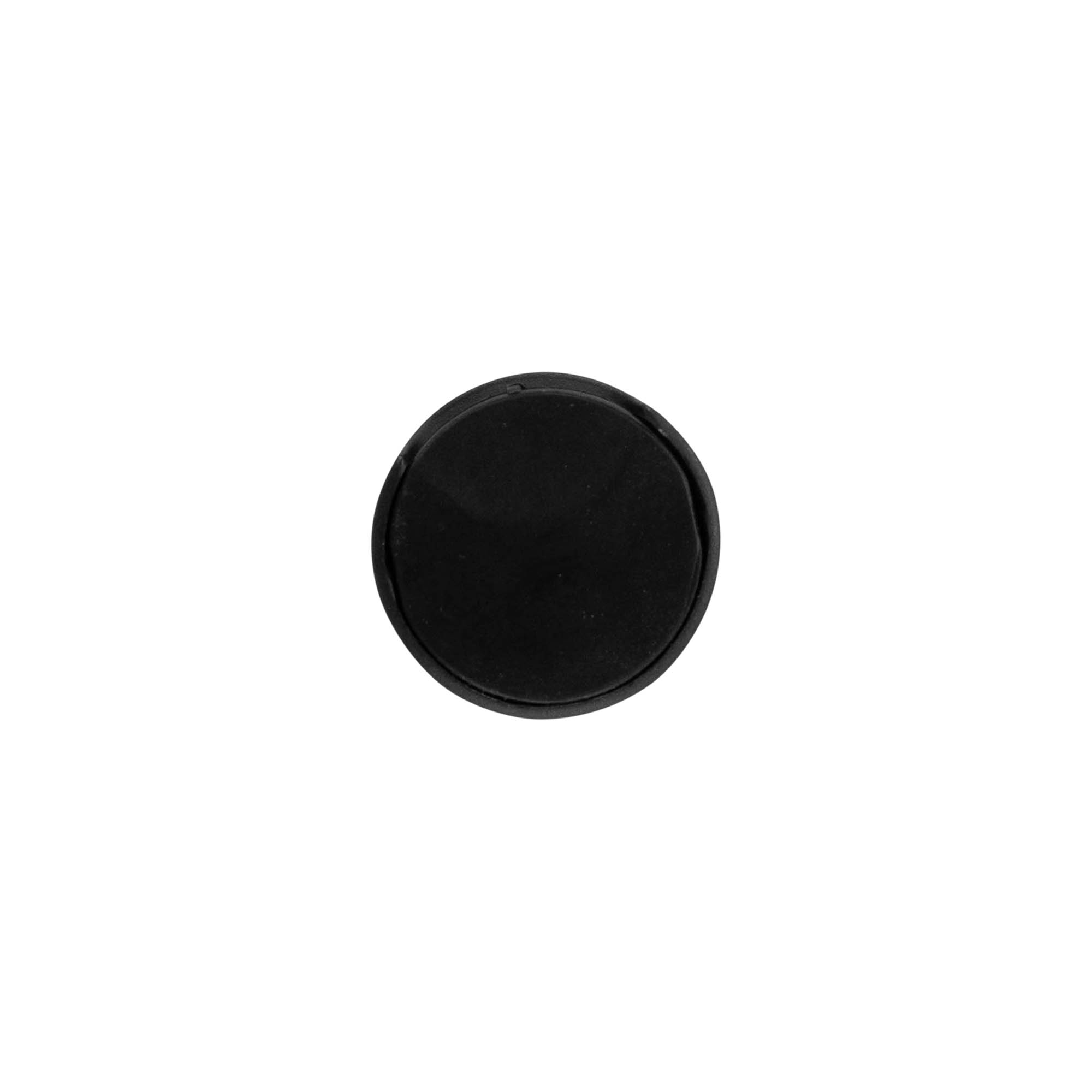 Screw cap with disc top, PP plastic, black, for opening: 24/410