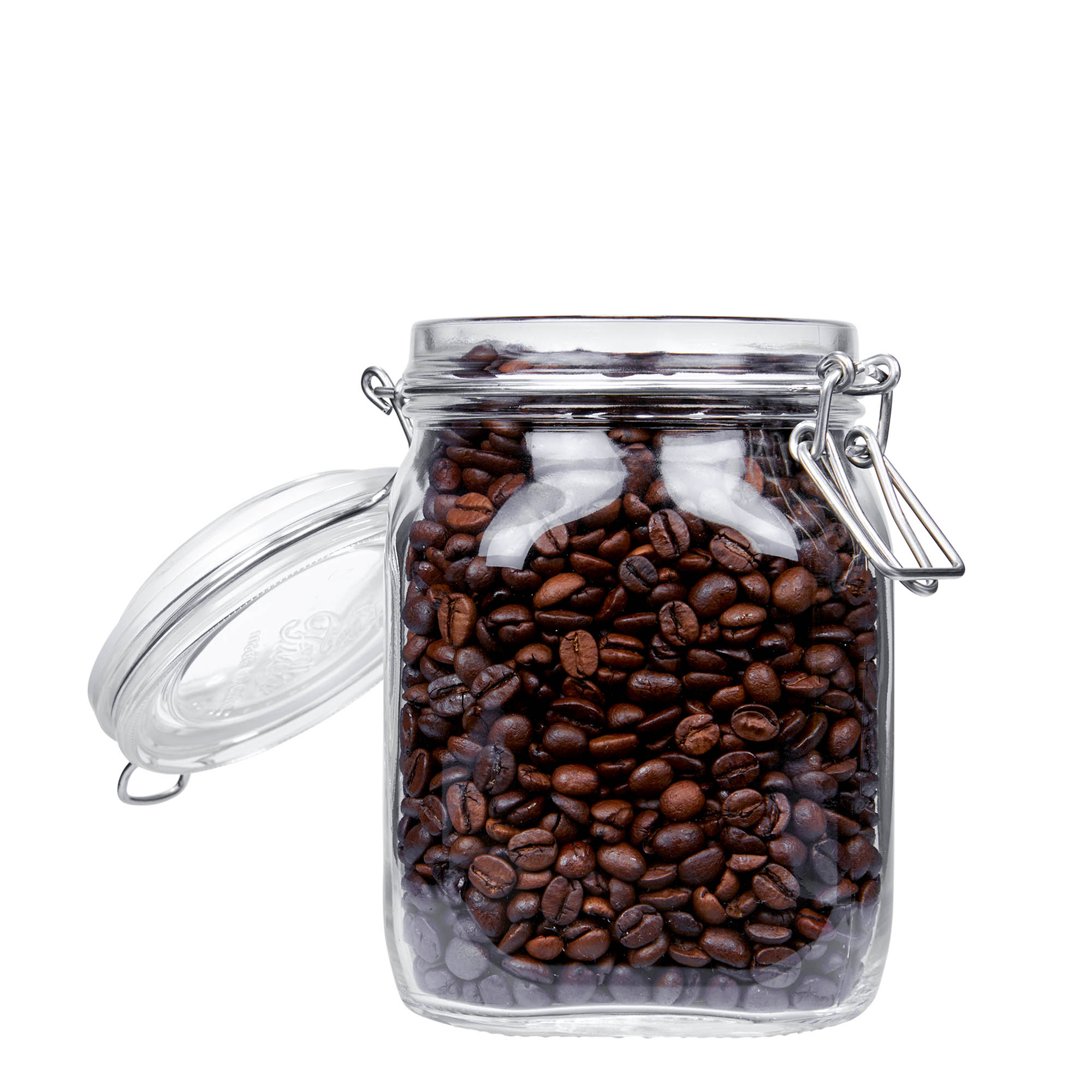 1,000 ml wire bail jar ‘Fido’, square, opening: wire bail closure 1,000 ml wire bail jar ‘Fido’, square, opening: wire bail closure