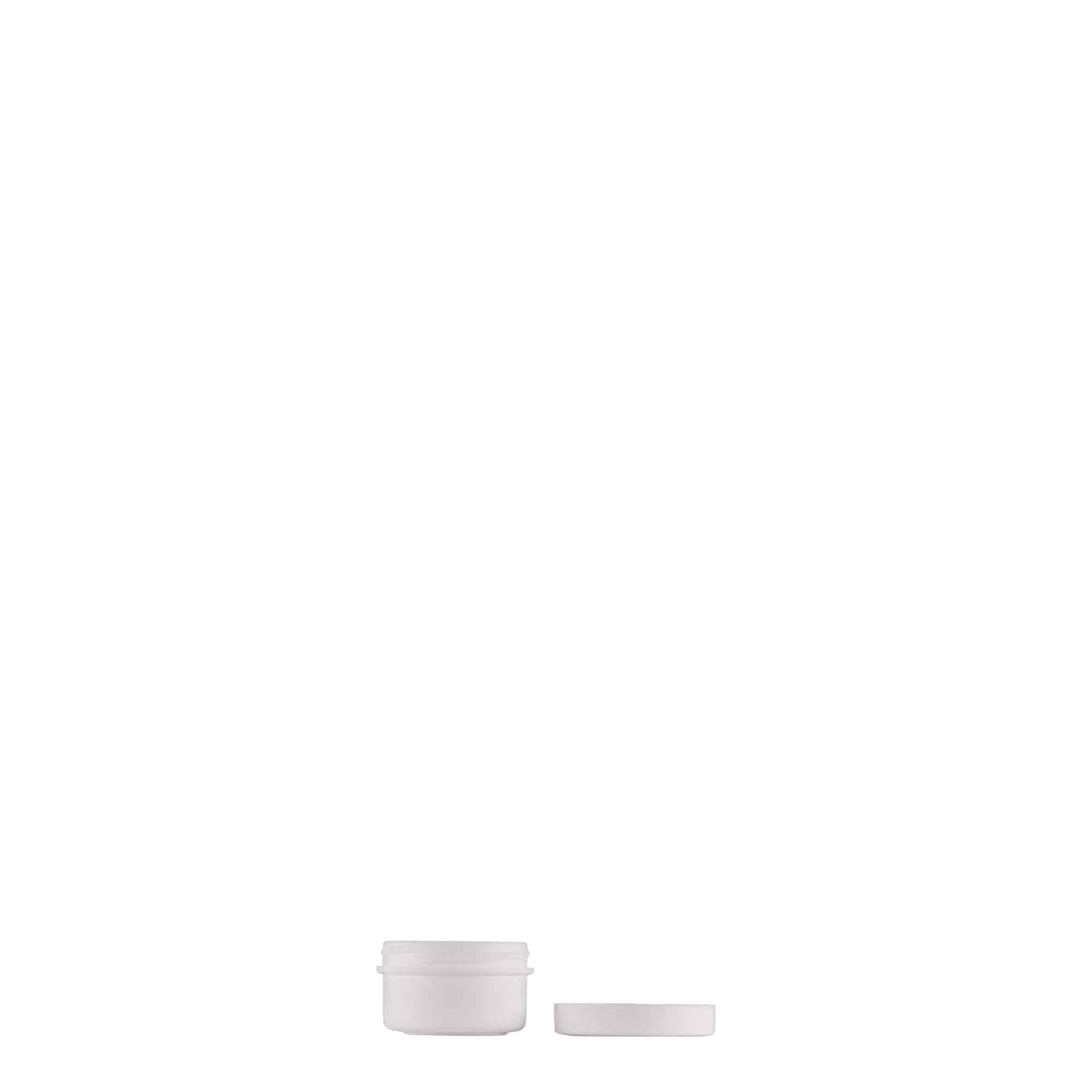 6 ml plastic jar ‘White Line’, PP, white, opening: screw cap
