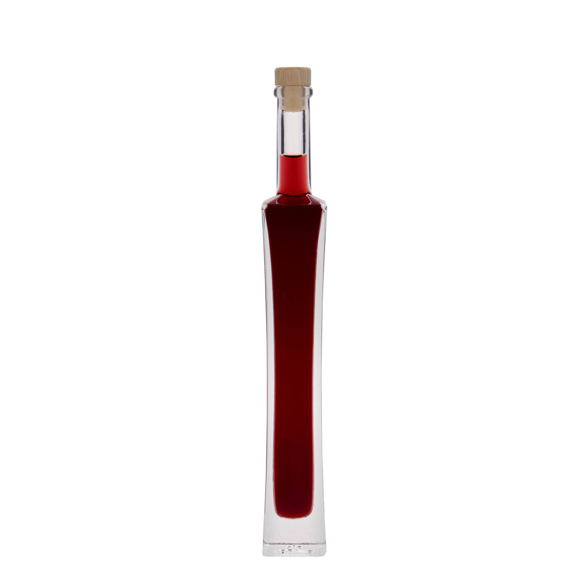 100 ml glass bottle 'Koko', square, opening: cork