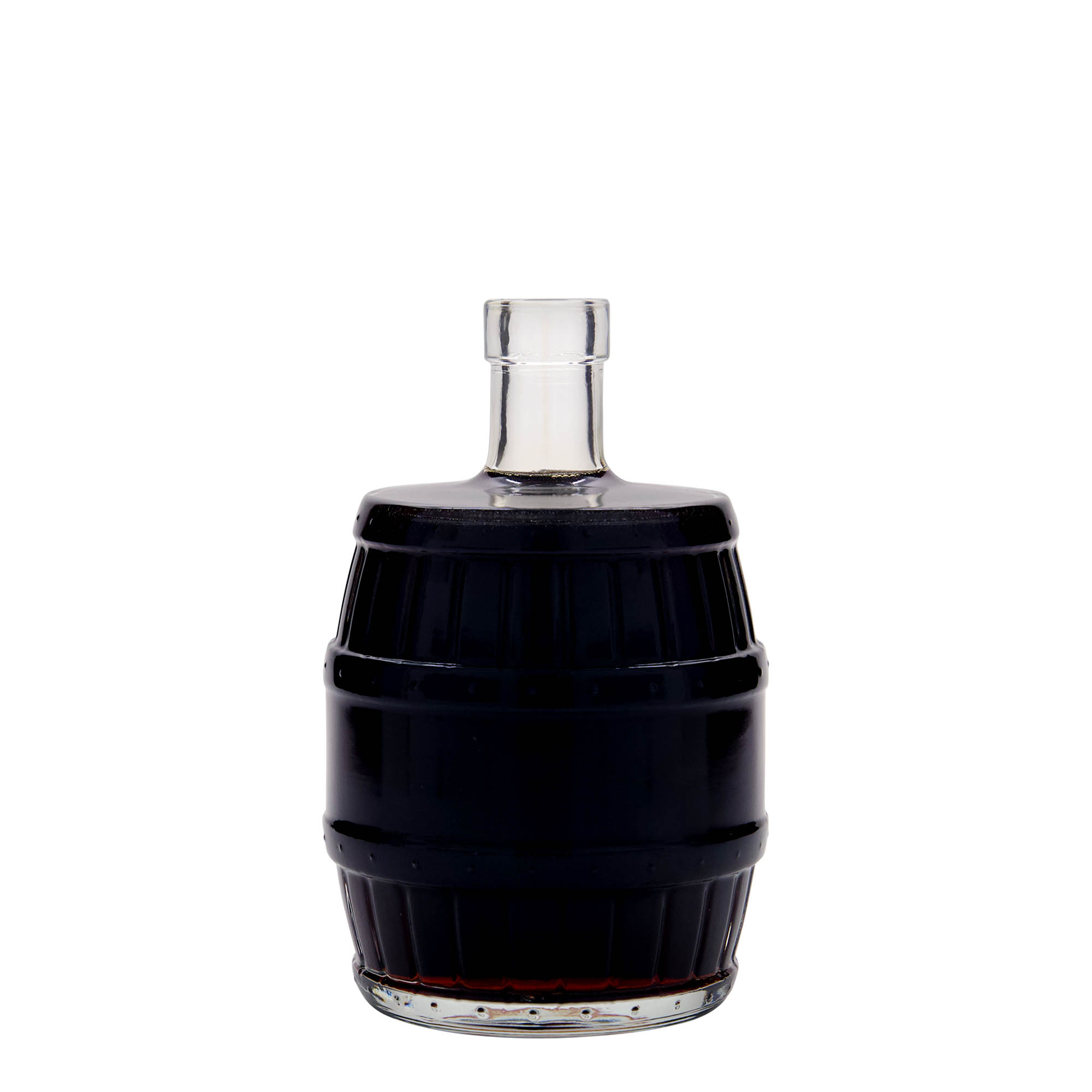 500 ml glass bottle 'barrel', opening: cork 500 ml glass bottle 'barrel', opening: cork