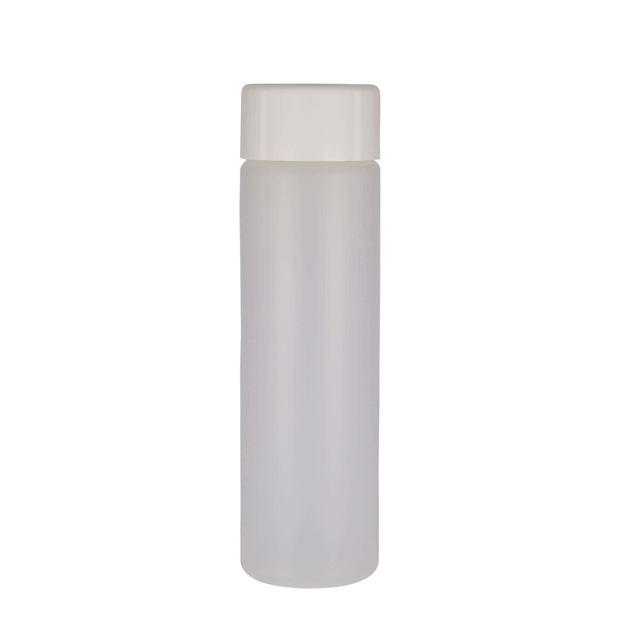 500 ml round bottle, PE plastic, natural, opening: screw cap