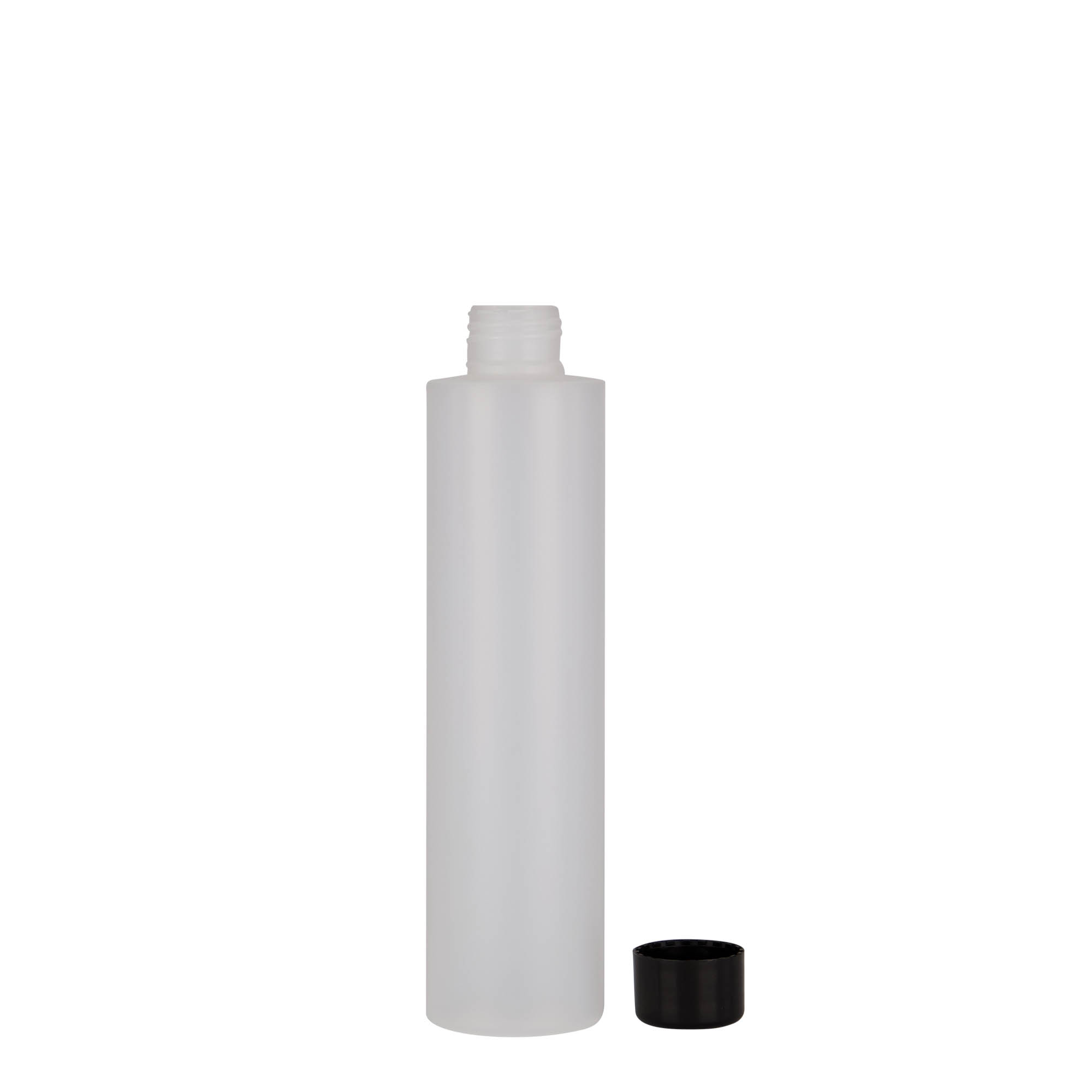 200 ml plastic bottle 'Pipe', HDPE, natural, opening: 24/410