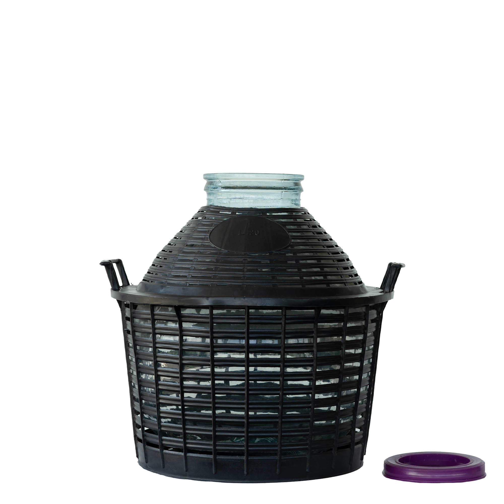 20 l Wide-neck glass bottle, opening: screw cap