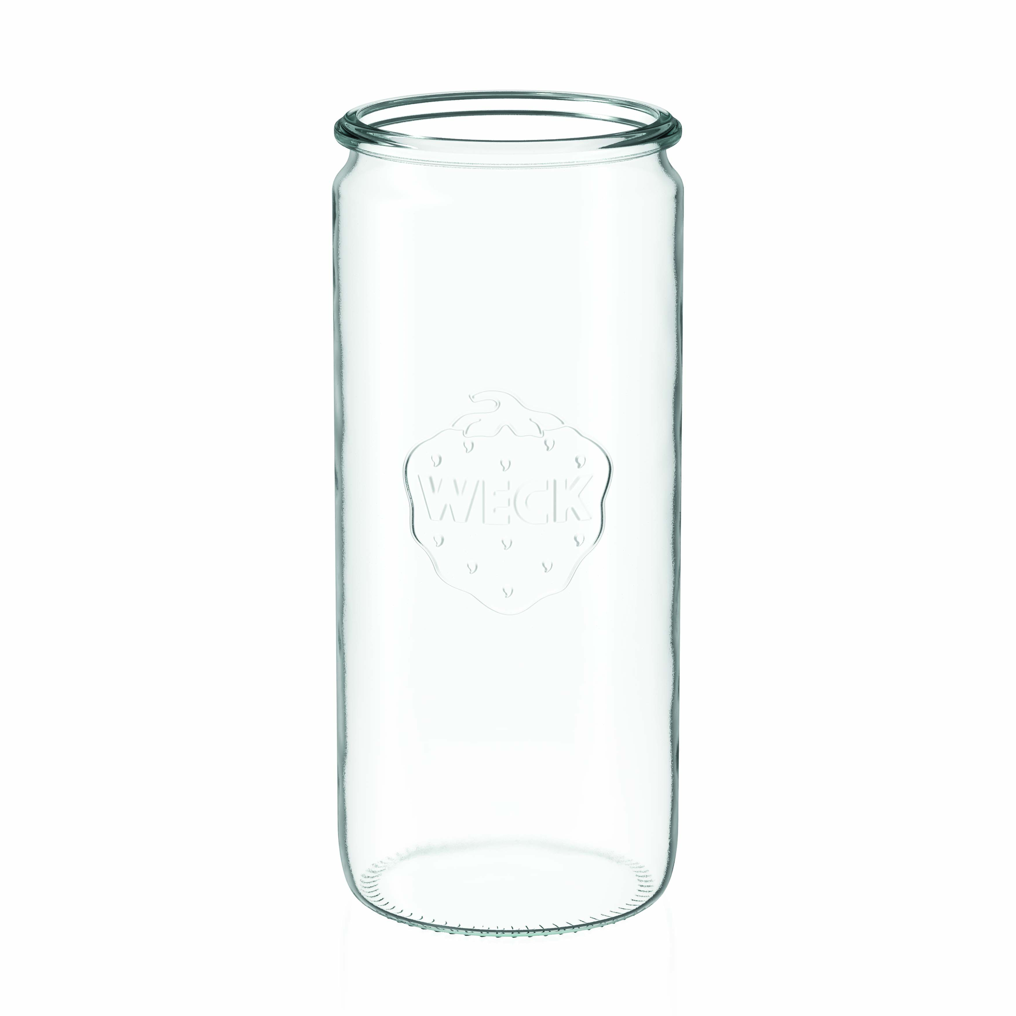 6x 1040 ml WECK cylinder jar with glass lid RR 80