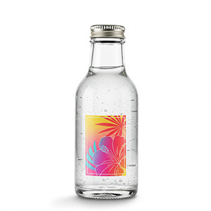 gas bottle 100 ml glass bottle filled with water